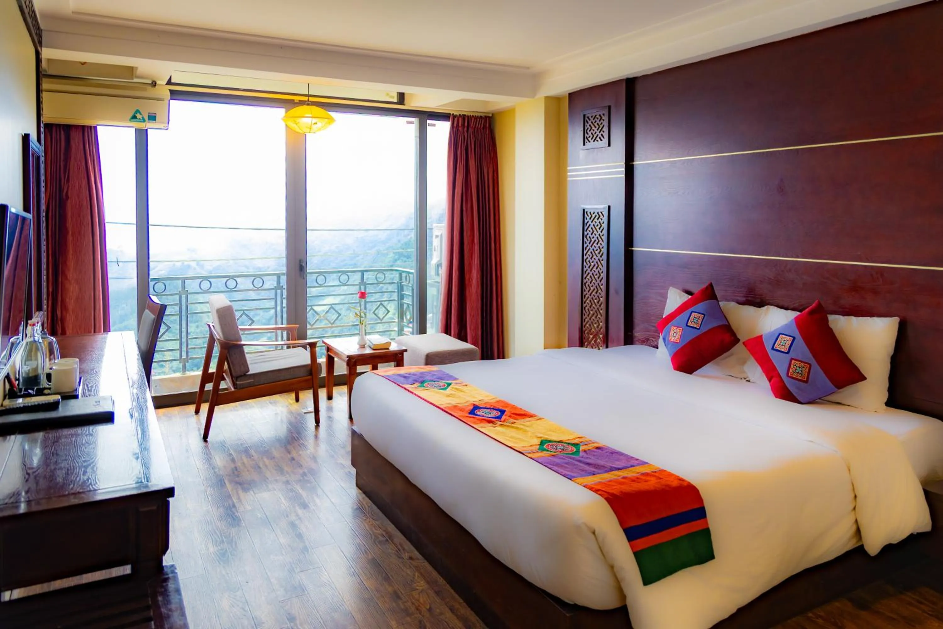 Bed in Sapa Vista Hotel