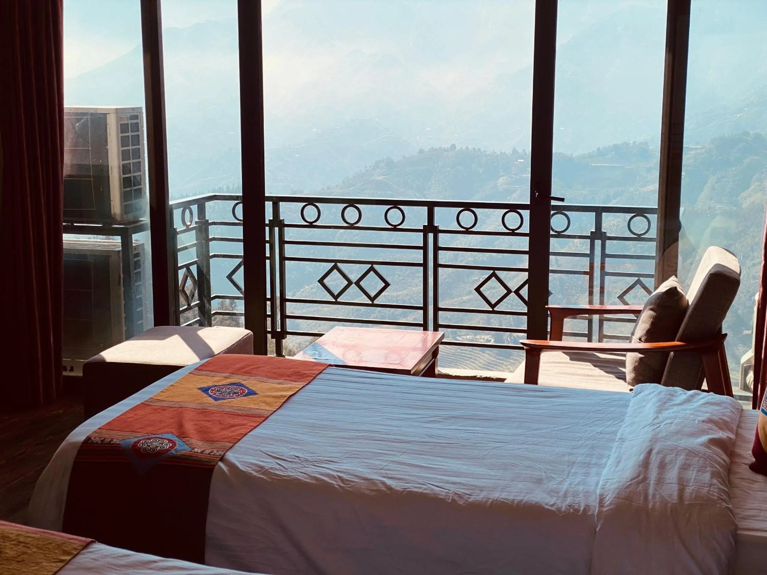 Bed in Sapa Vista Hotel