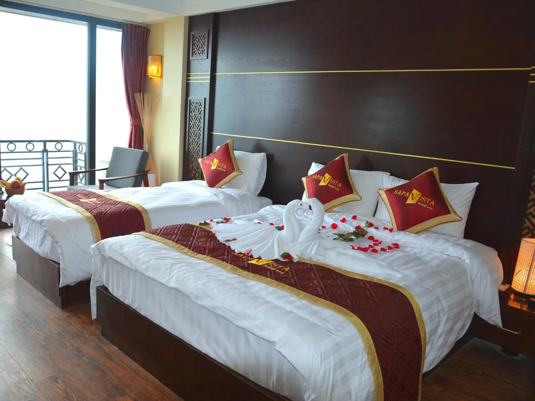 Photo of the whole room, Bed in Sapa Vista Hotel