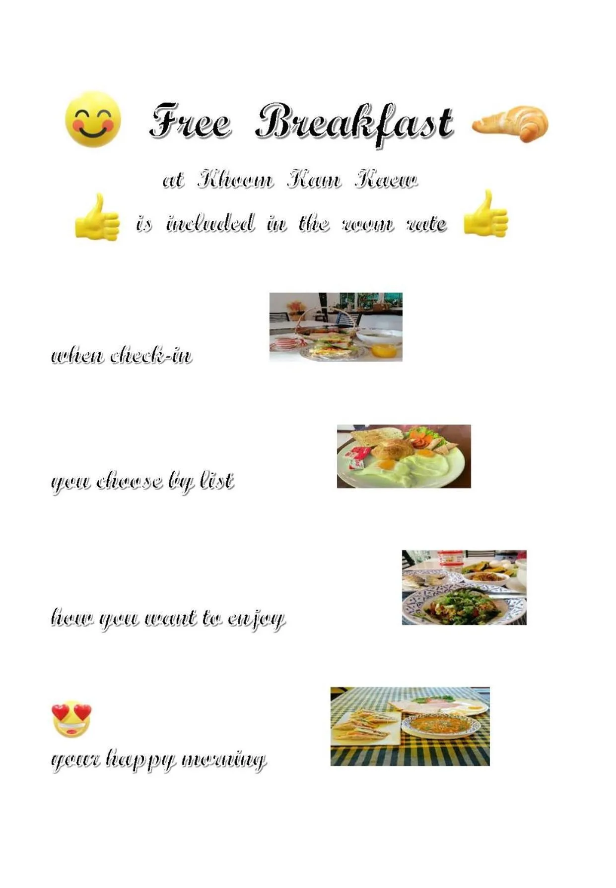 Food and drinks in Khoom Kam Kaew