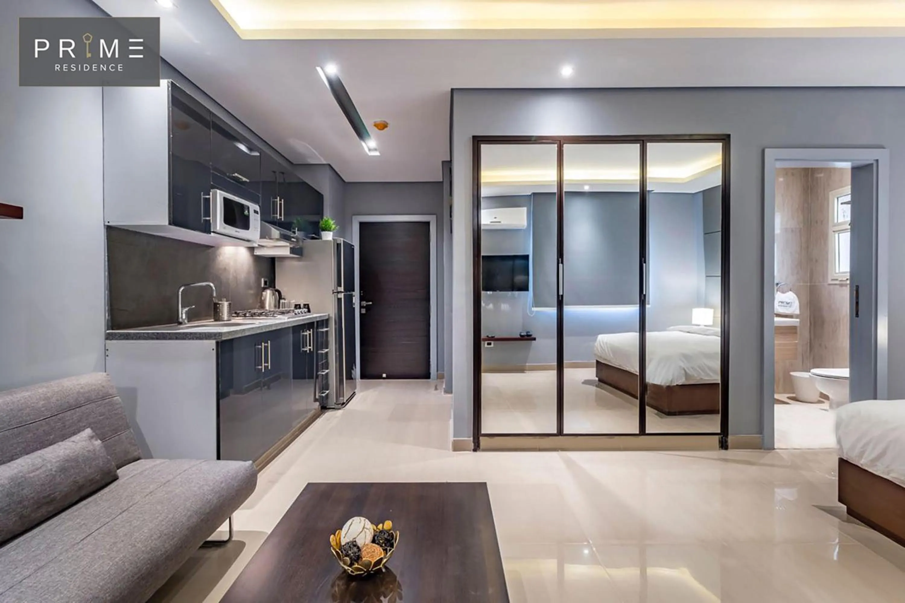 Lobby or reception, Bed in Prime Residence New Cairo