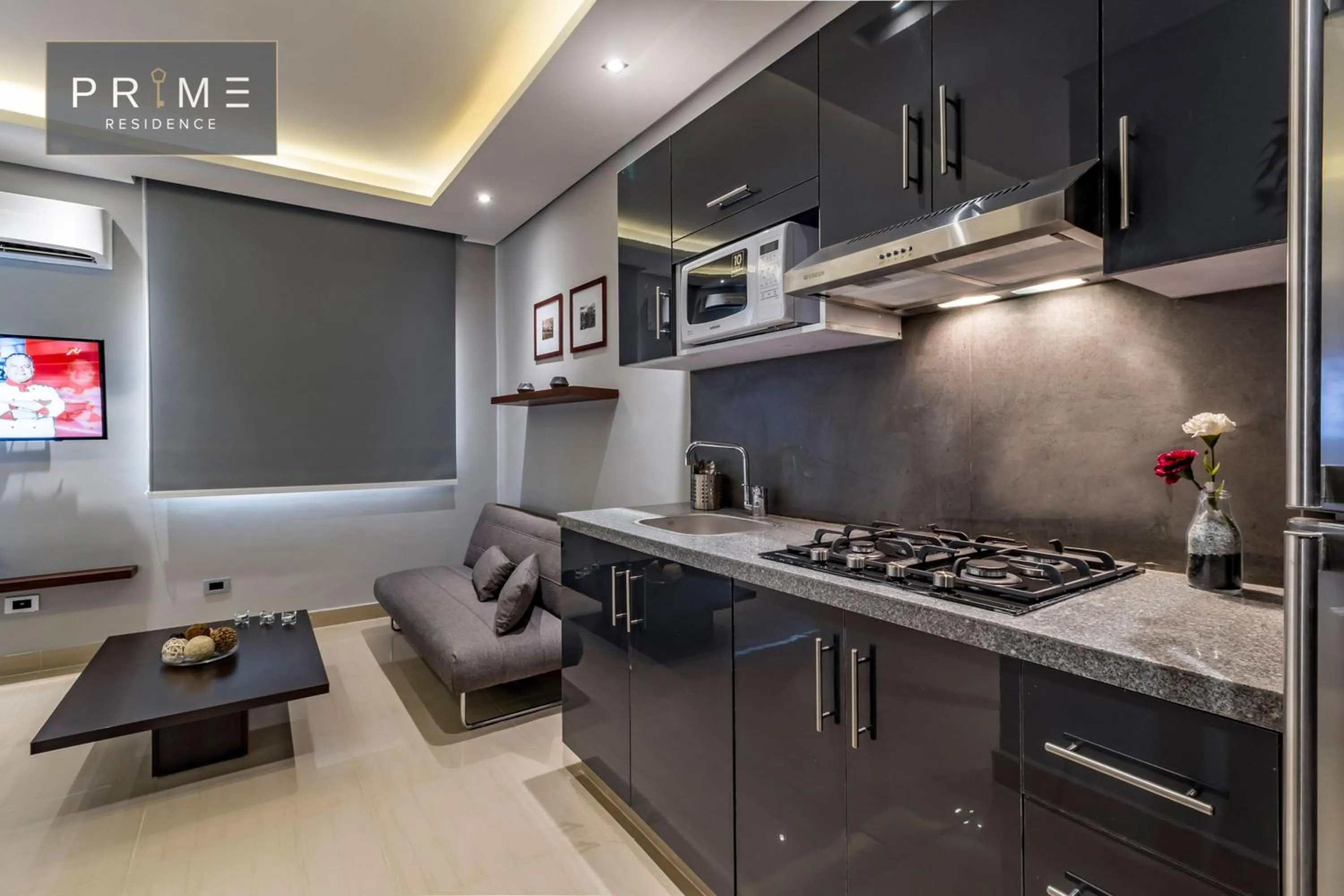 Kitchen or kitchenette in Prime Residence New Cairo