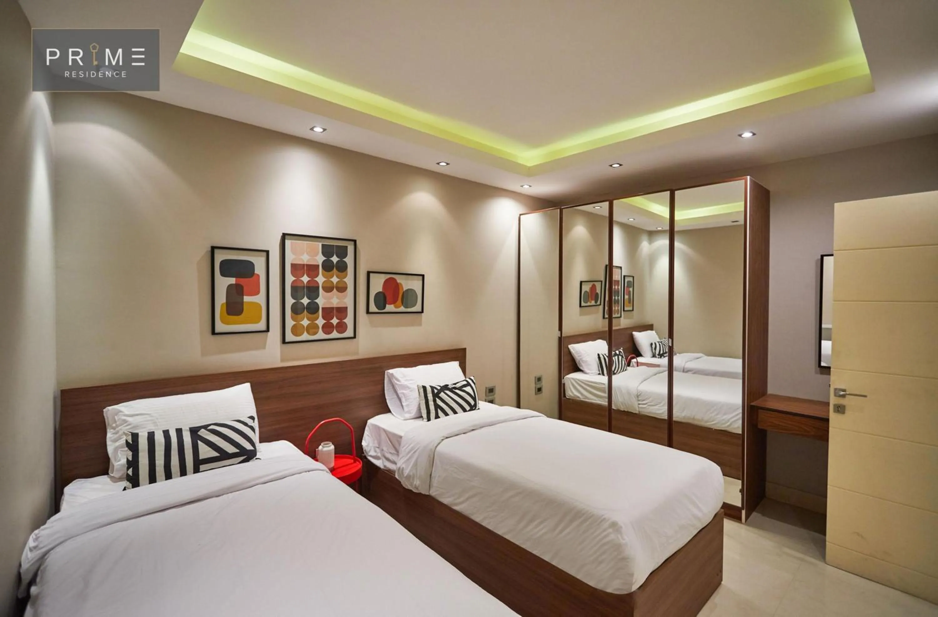 Bed in Prime Residence New Cairo