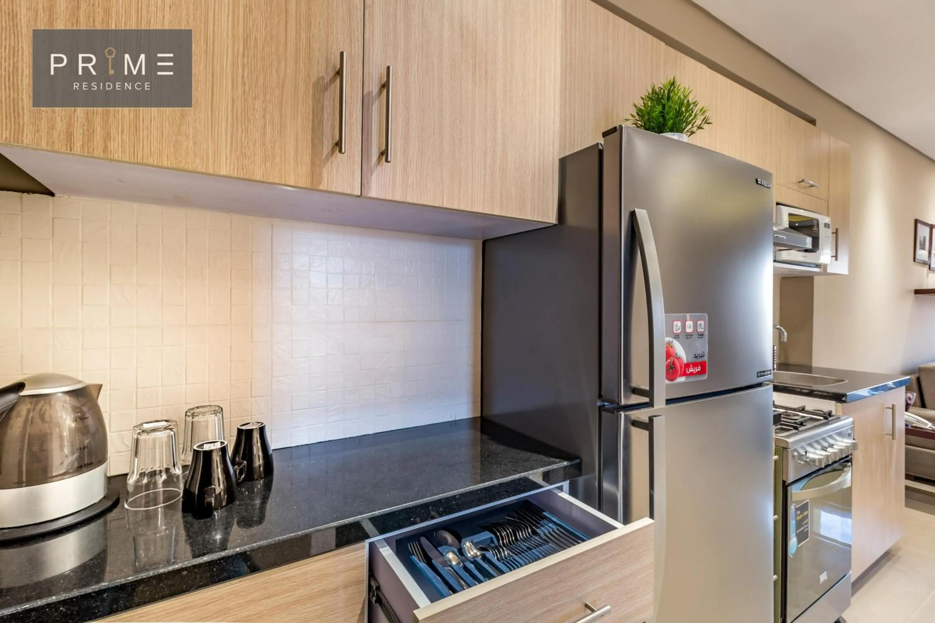 Kitchen or kitchenette in Prime Residence New Cairo