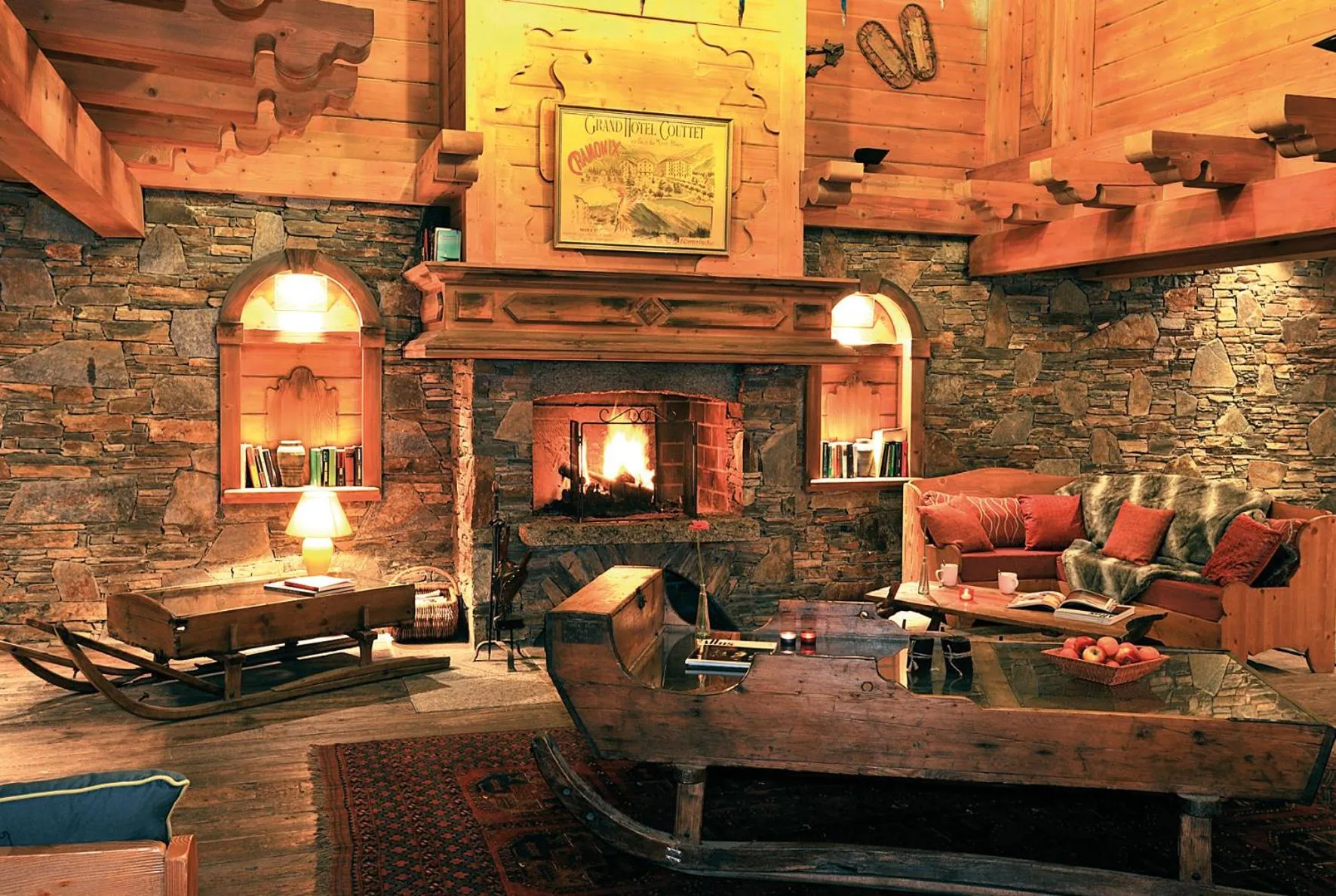 Lobby or reception in Lagrange Vacances Le Cristal d'Argentière