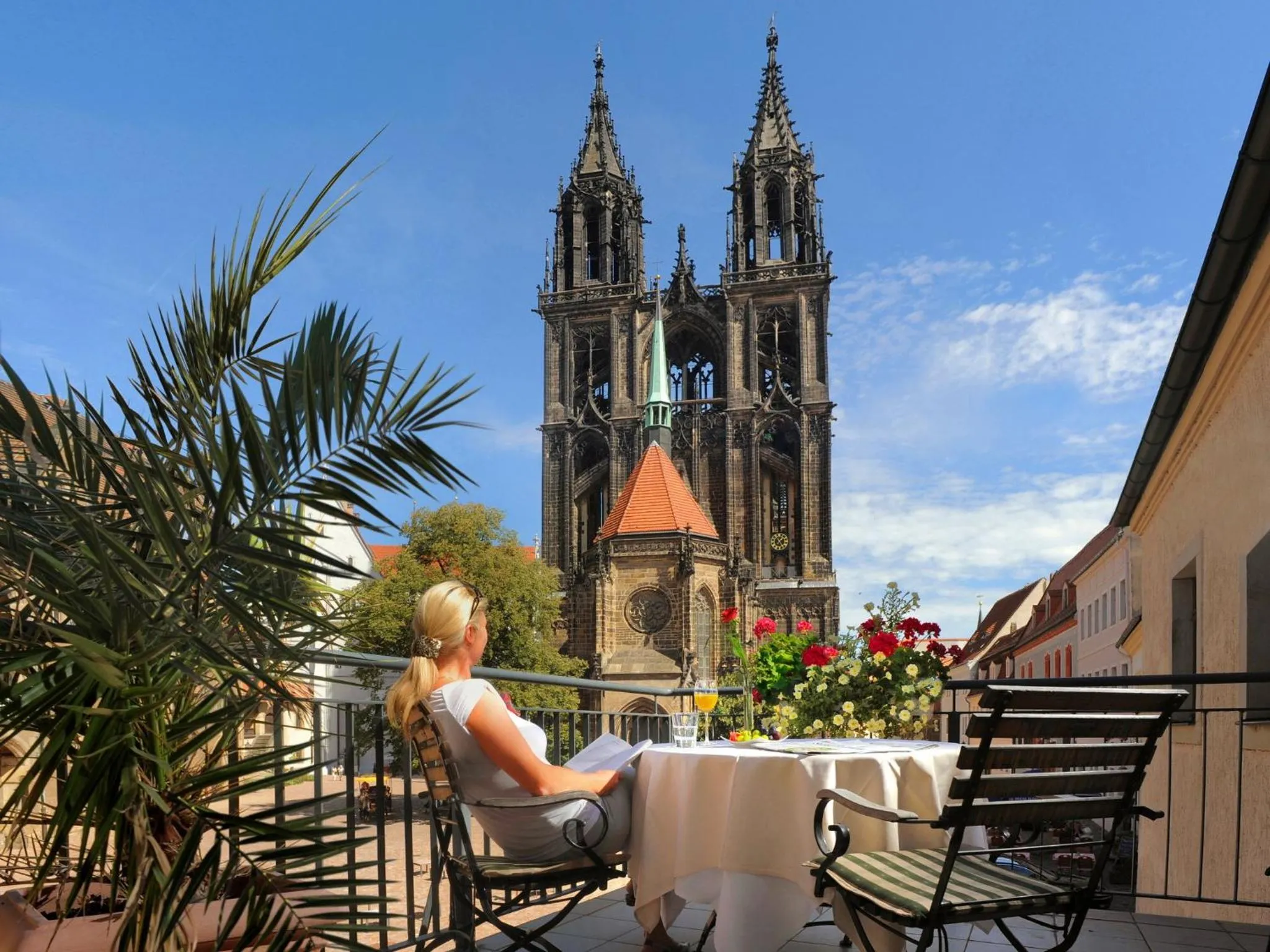Balcony/Terrace in Romantik Hotel Burgkeller Residenz Kerstinghaus