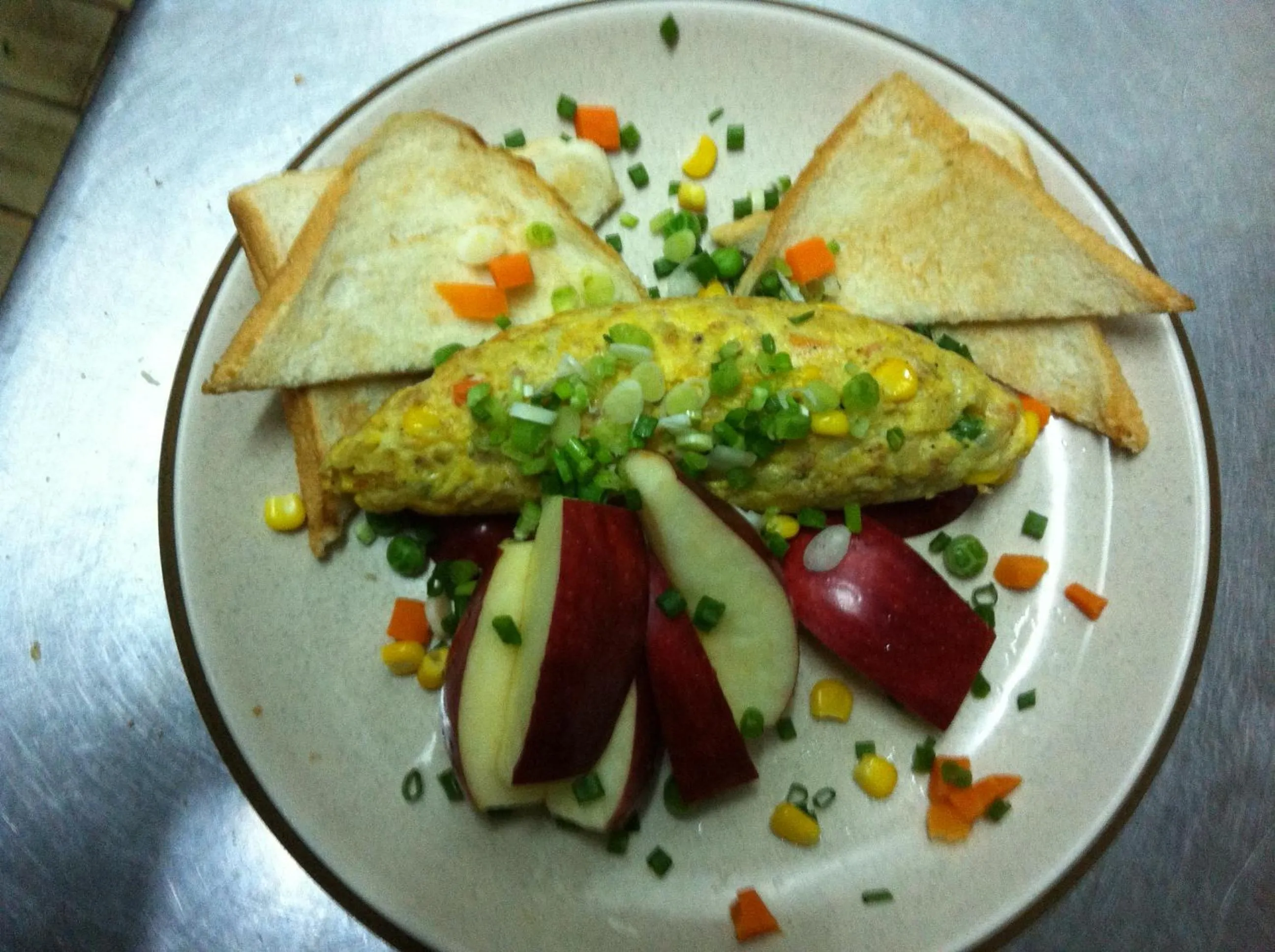 American breakfast in Sakol Hotel