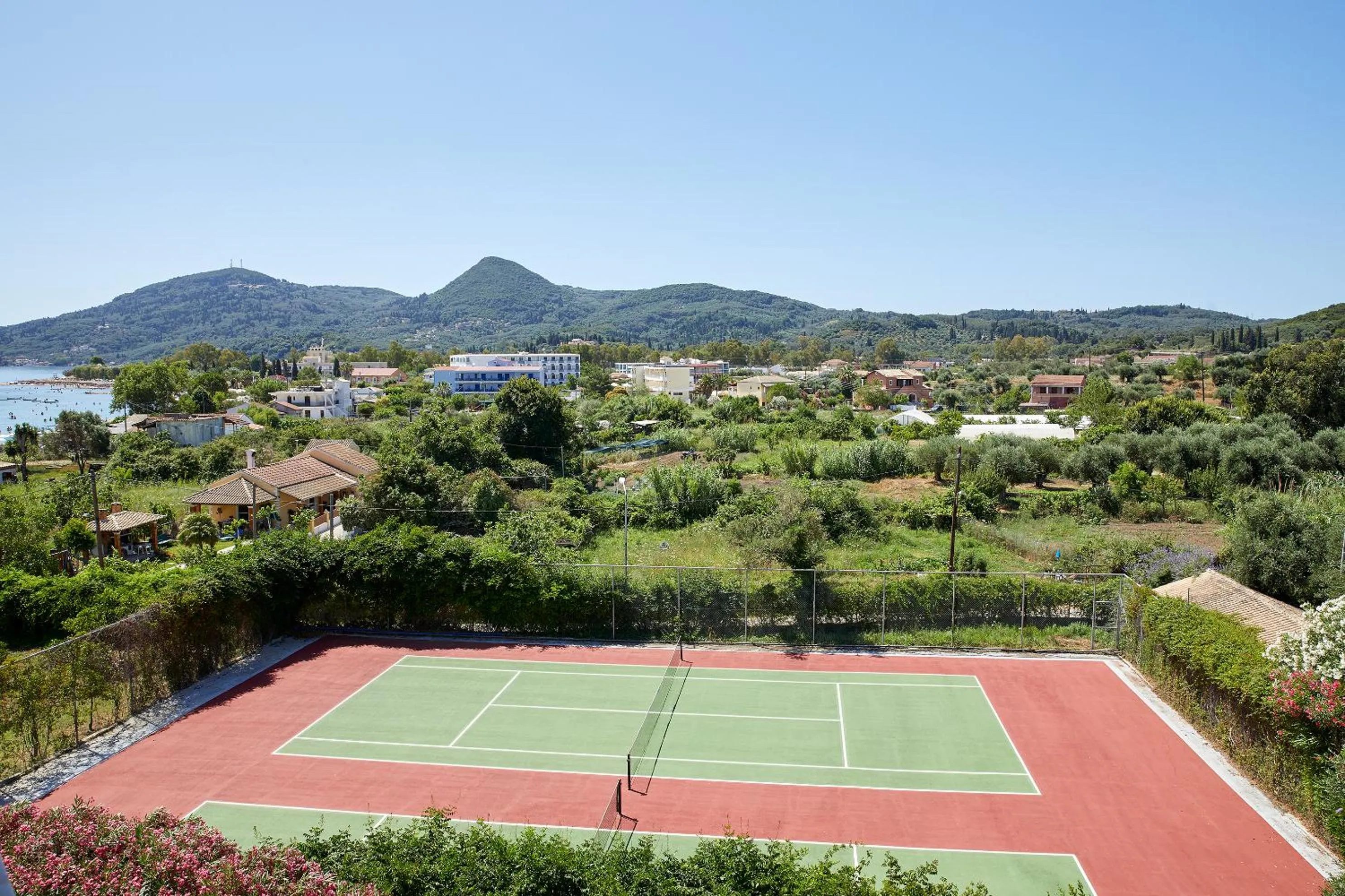 Tennis court in Delfinia Hotel