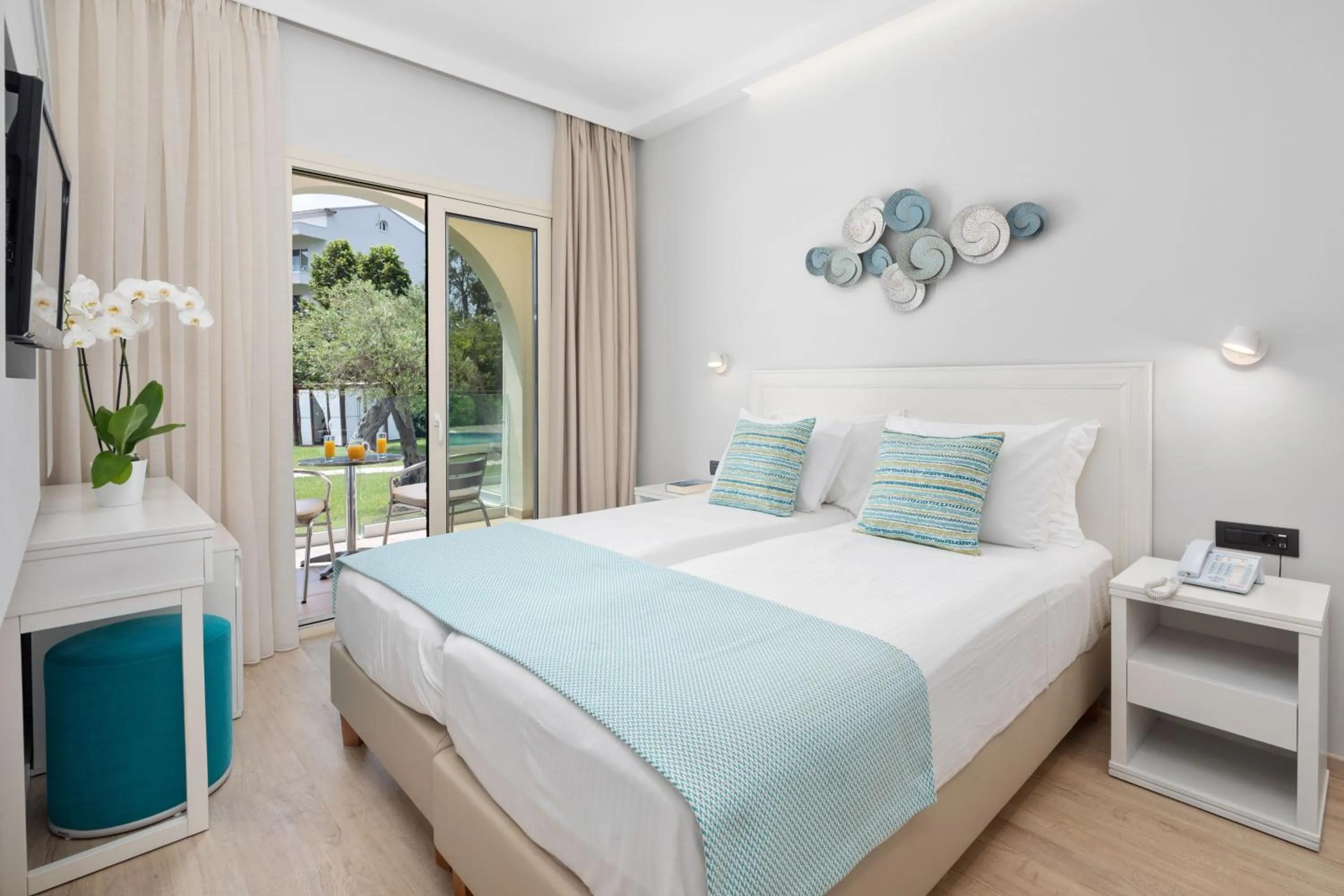 Pool view in Delfinia Hotel