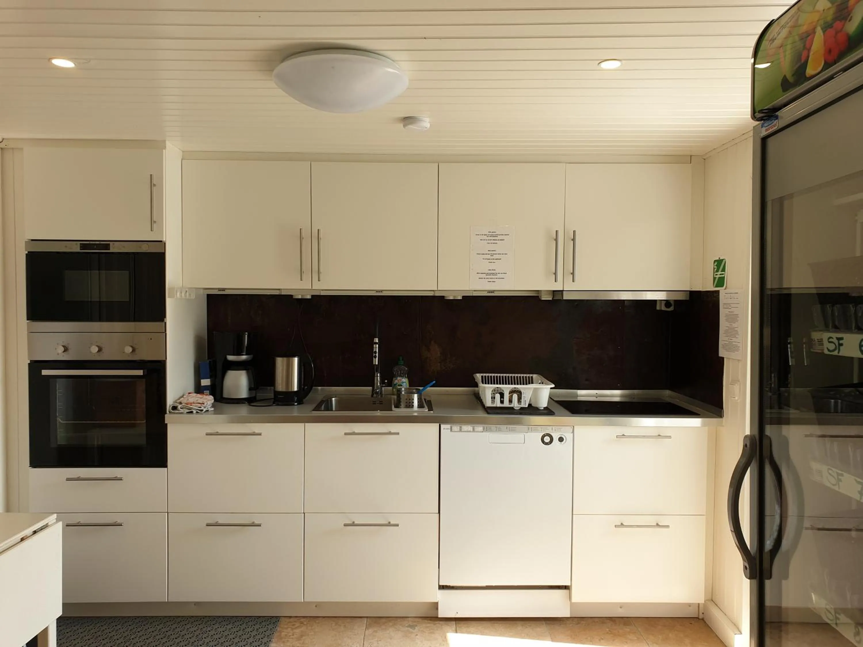 Communal kitchen in Skotteksgården Cottages