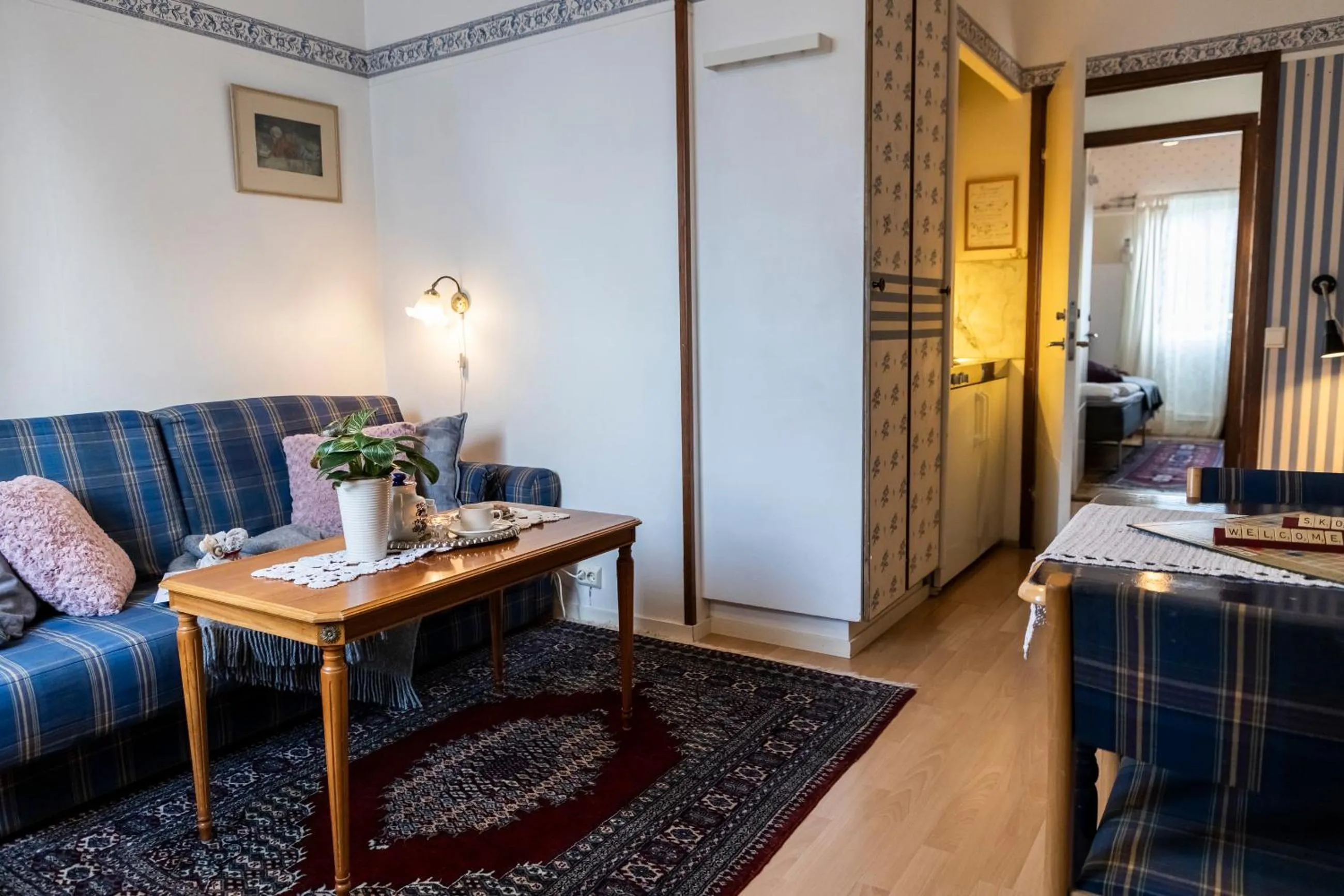 Living room in Skotteksgården Cottages