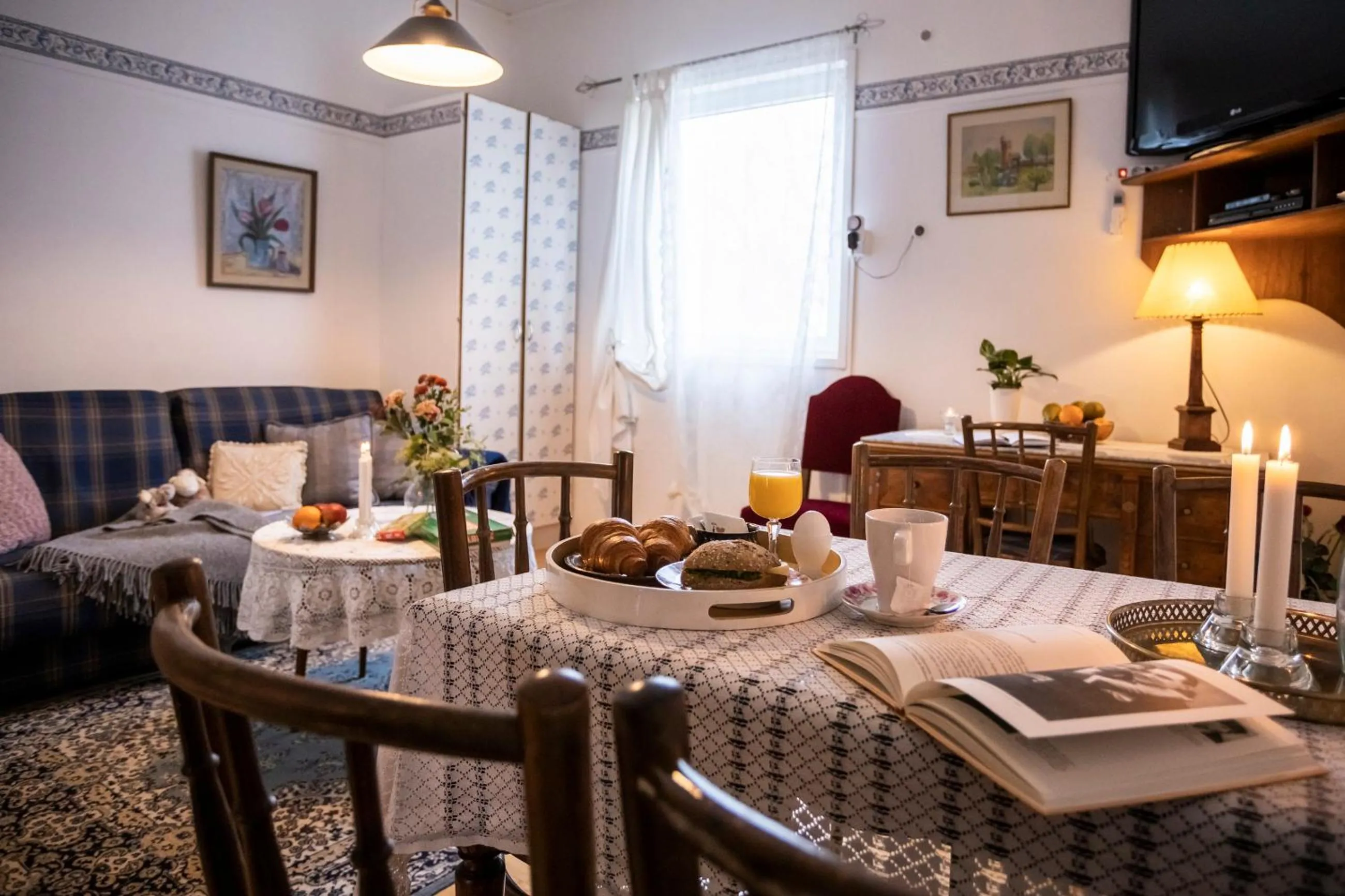 Living room in Skotteksgården Cottages