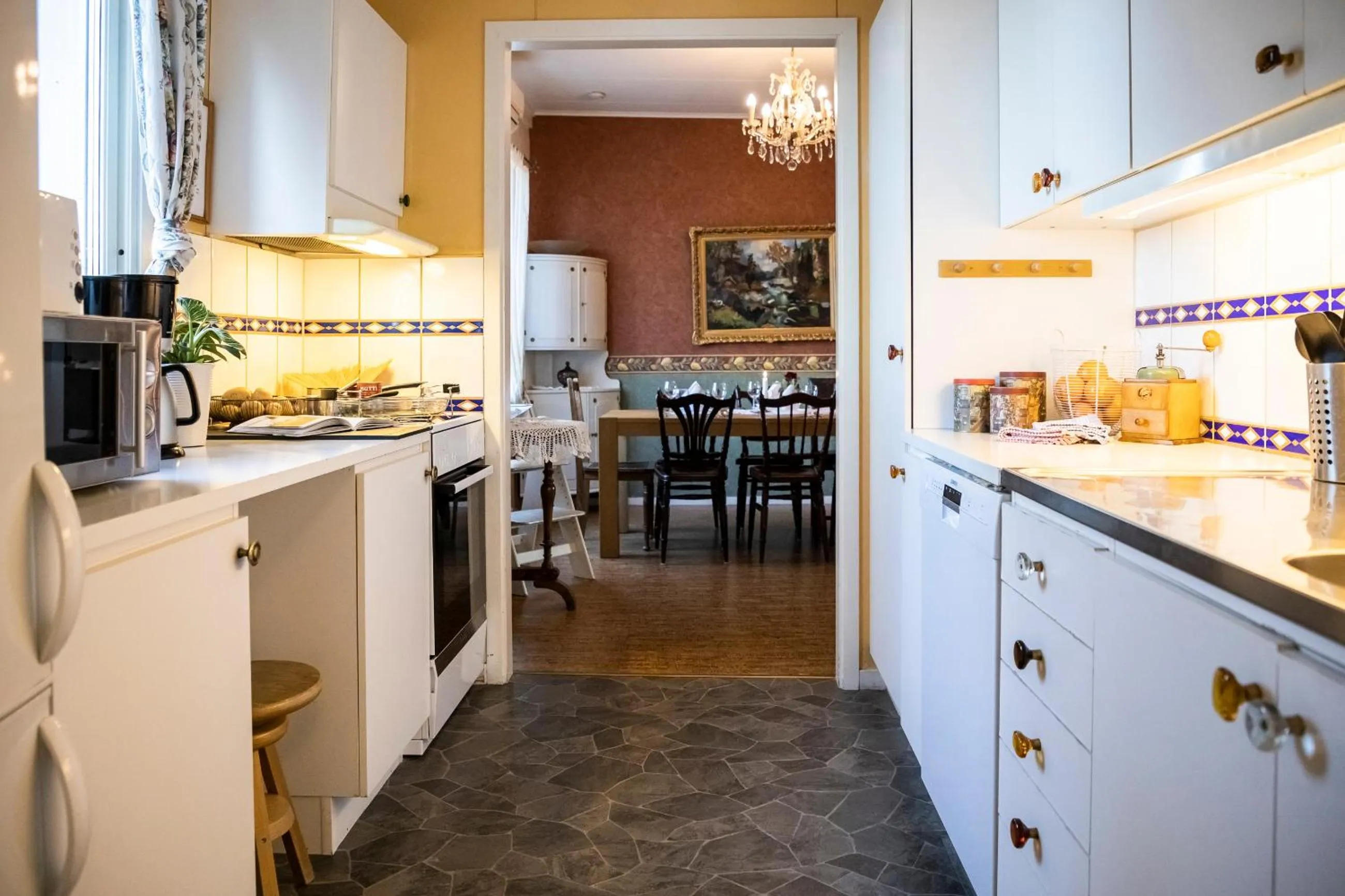 kitchen in Skotteksgården Cottages