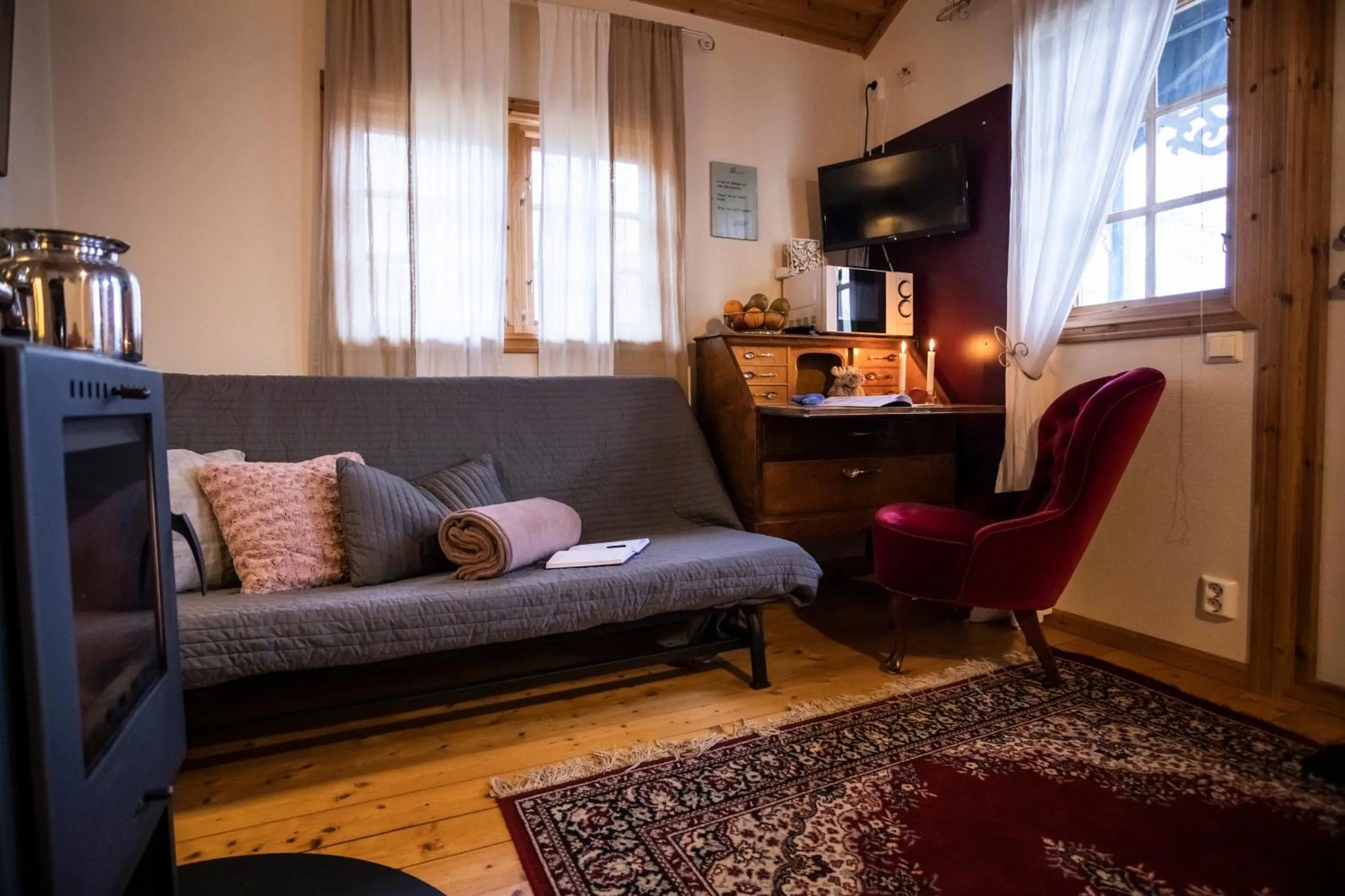 Living room in Skotteksgården Cottages