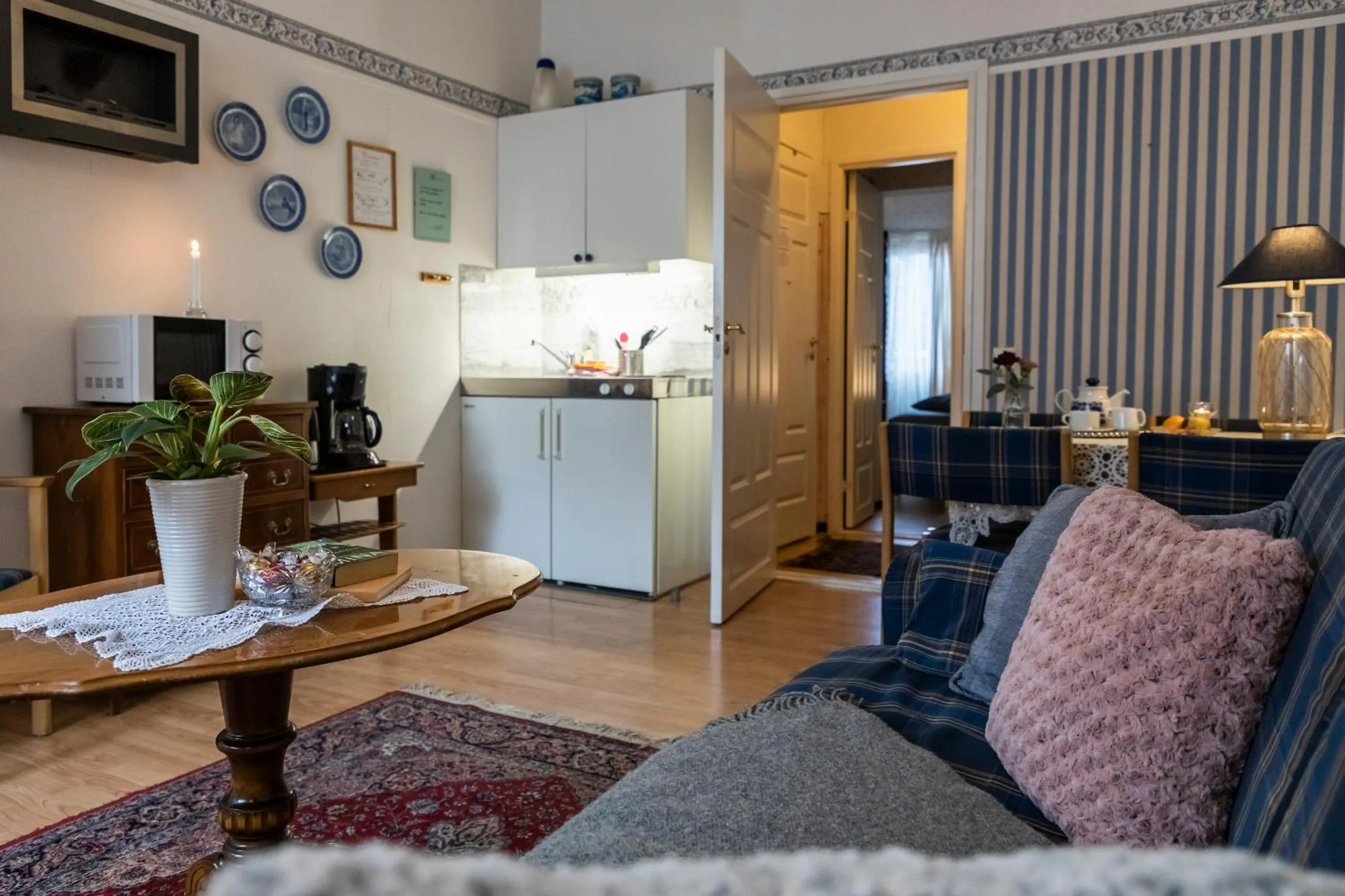Living room in Skotteksgården Cottages