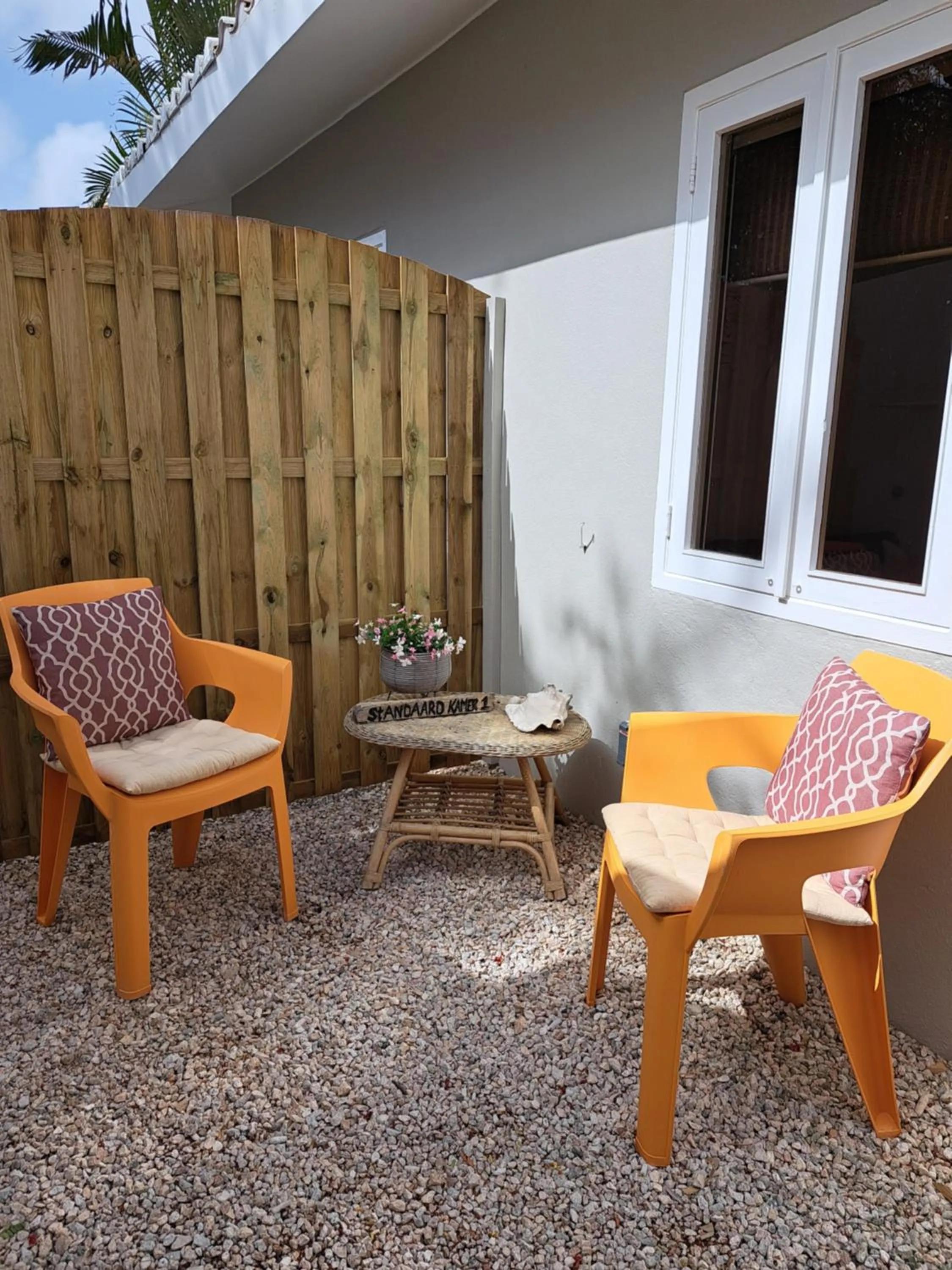 Balcony/Terrace in BnBBonaire near the ocean