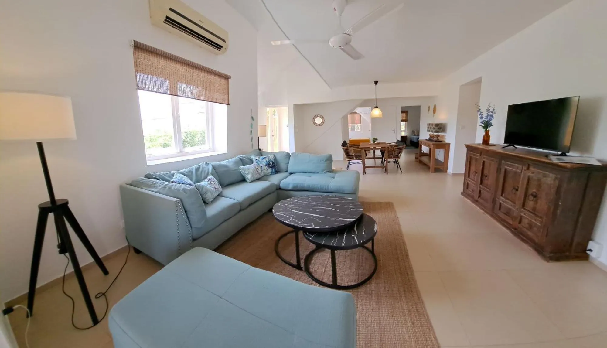 Seating area in BnBBonaire near the ocean