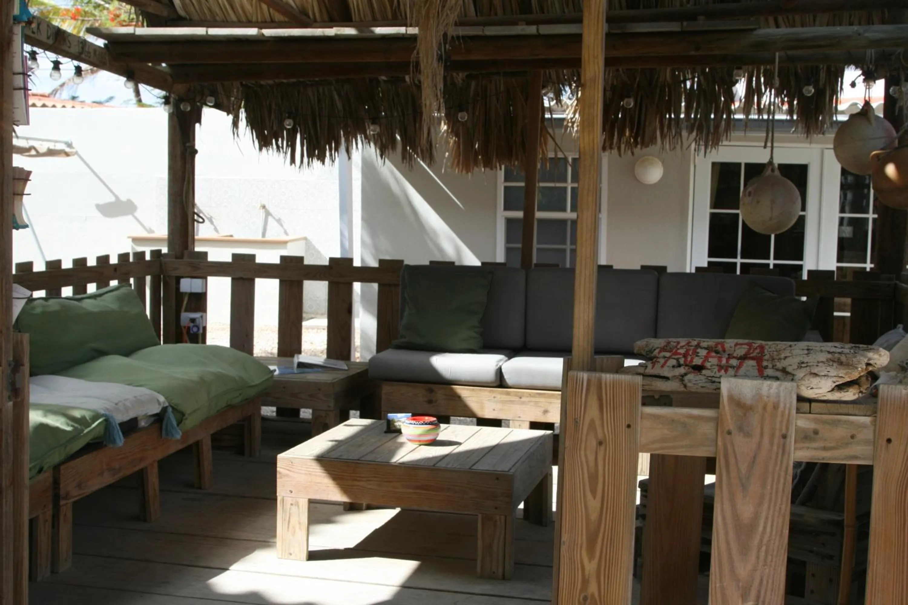 Patio in BnBBonaire near the ocean