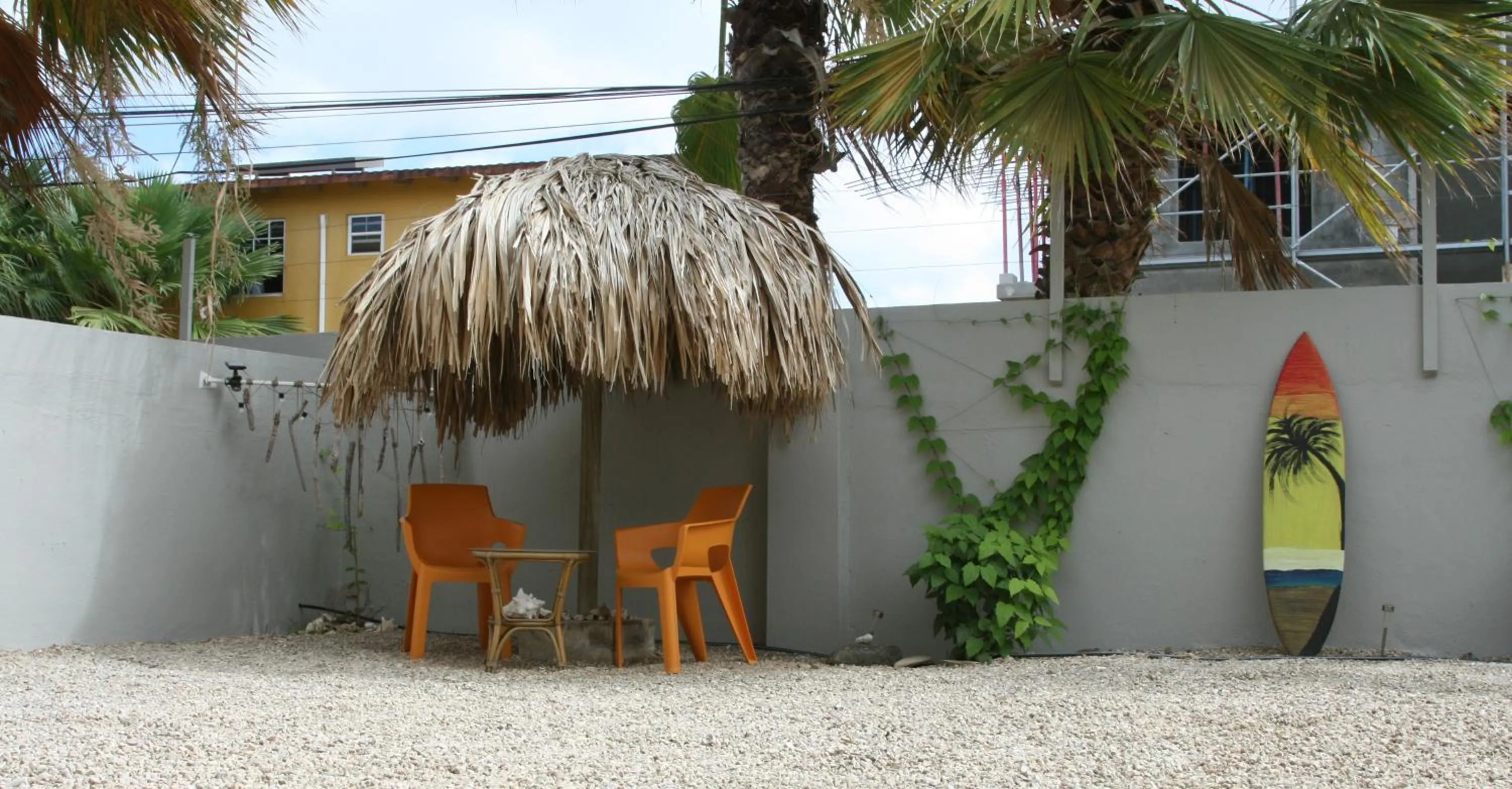 Garden view in BnBBonaire near the ocean