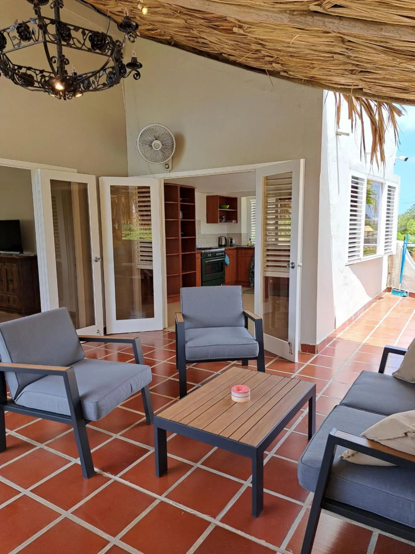 Balcony/Terrace in BnBBonaire near the ocean