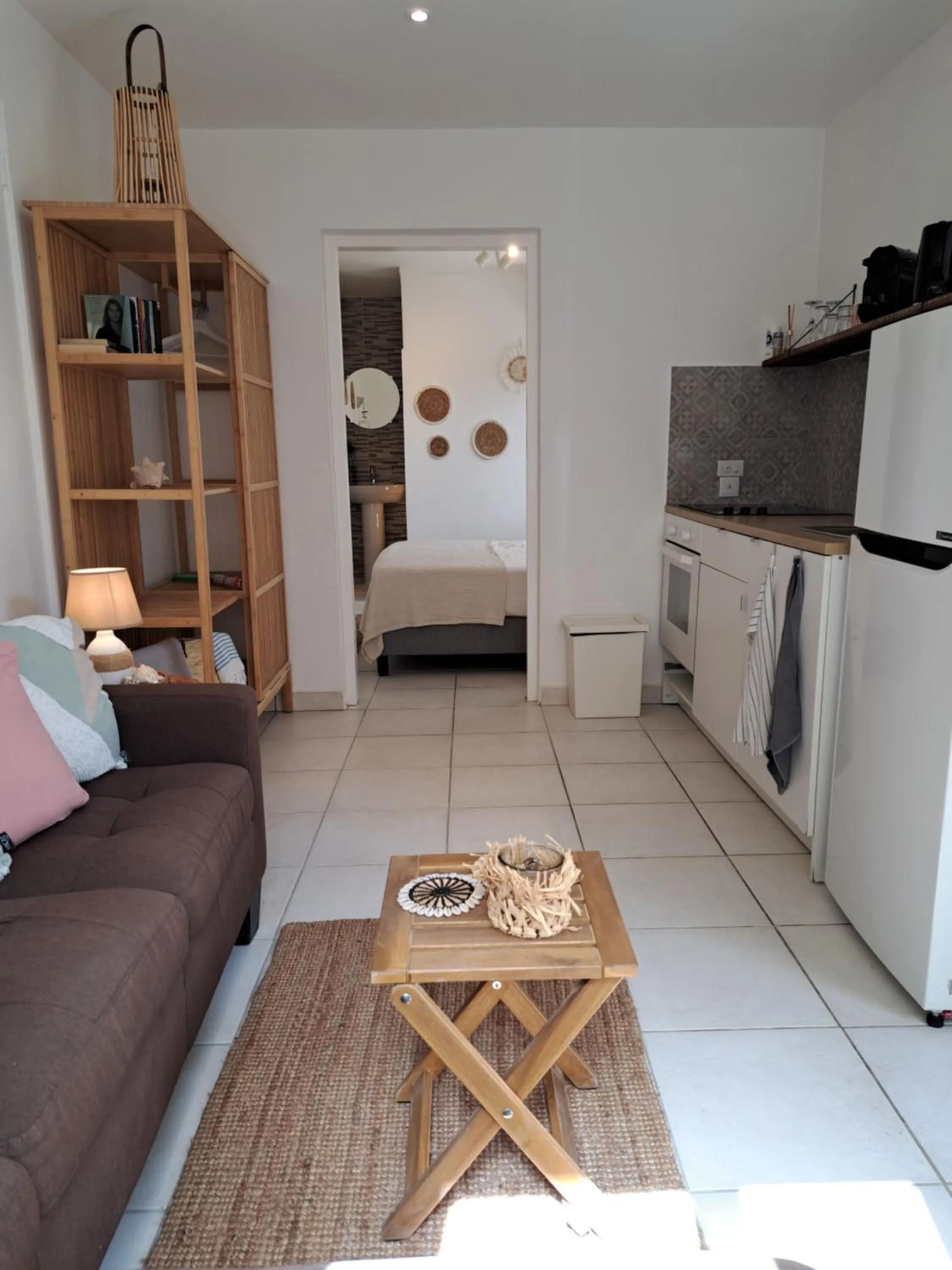 kitchen in BnBBonaire near the ocean