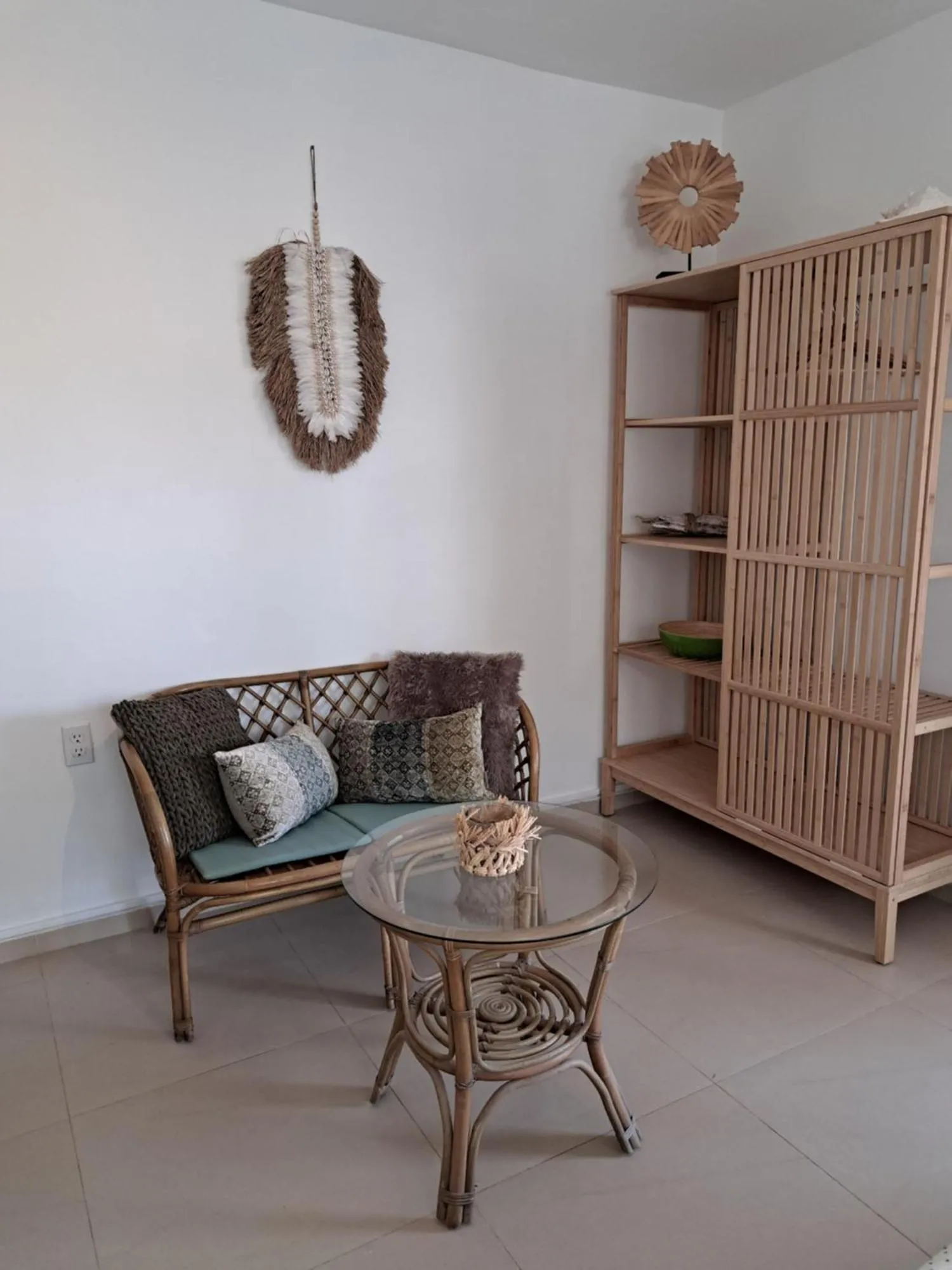 Seating area in BnBBonaire near the ocean