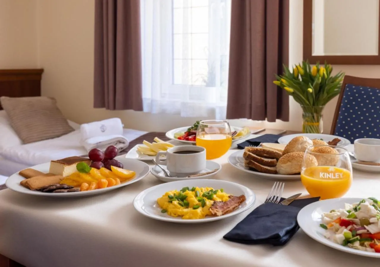 Continental breakfast in Hotel Diamond w Białym Dworku