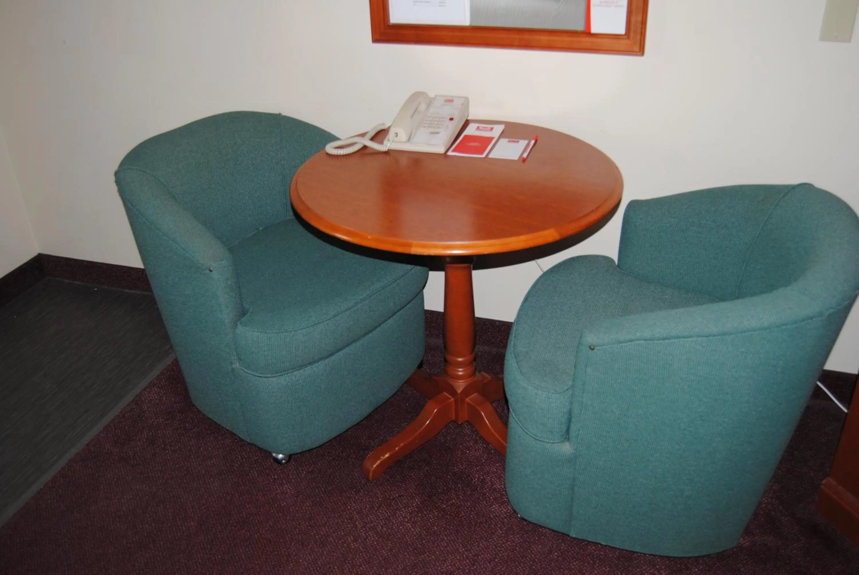 Seating area in Economy Inn