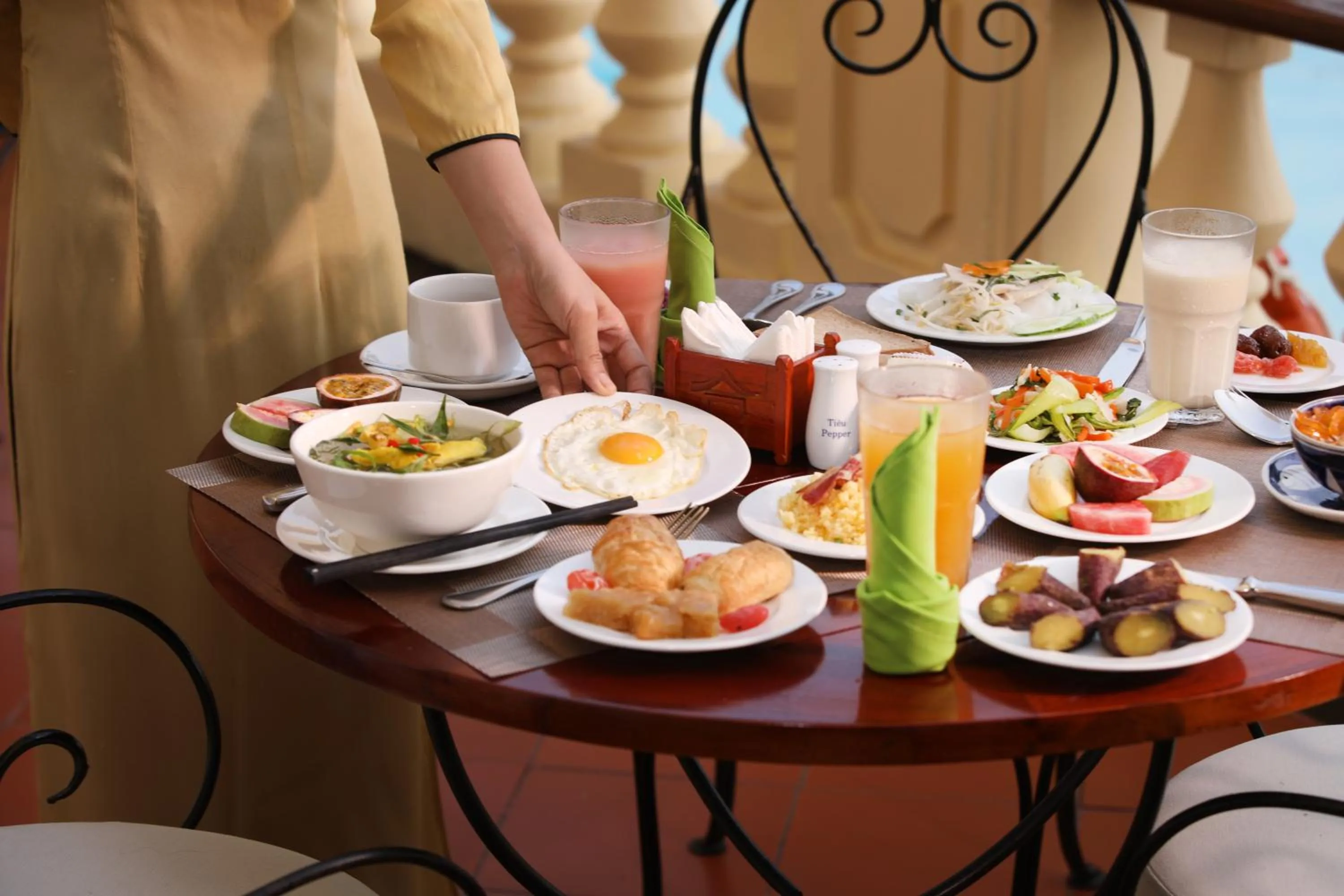 Breakfast in Victoria Chau Doc Hotel