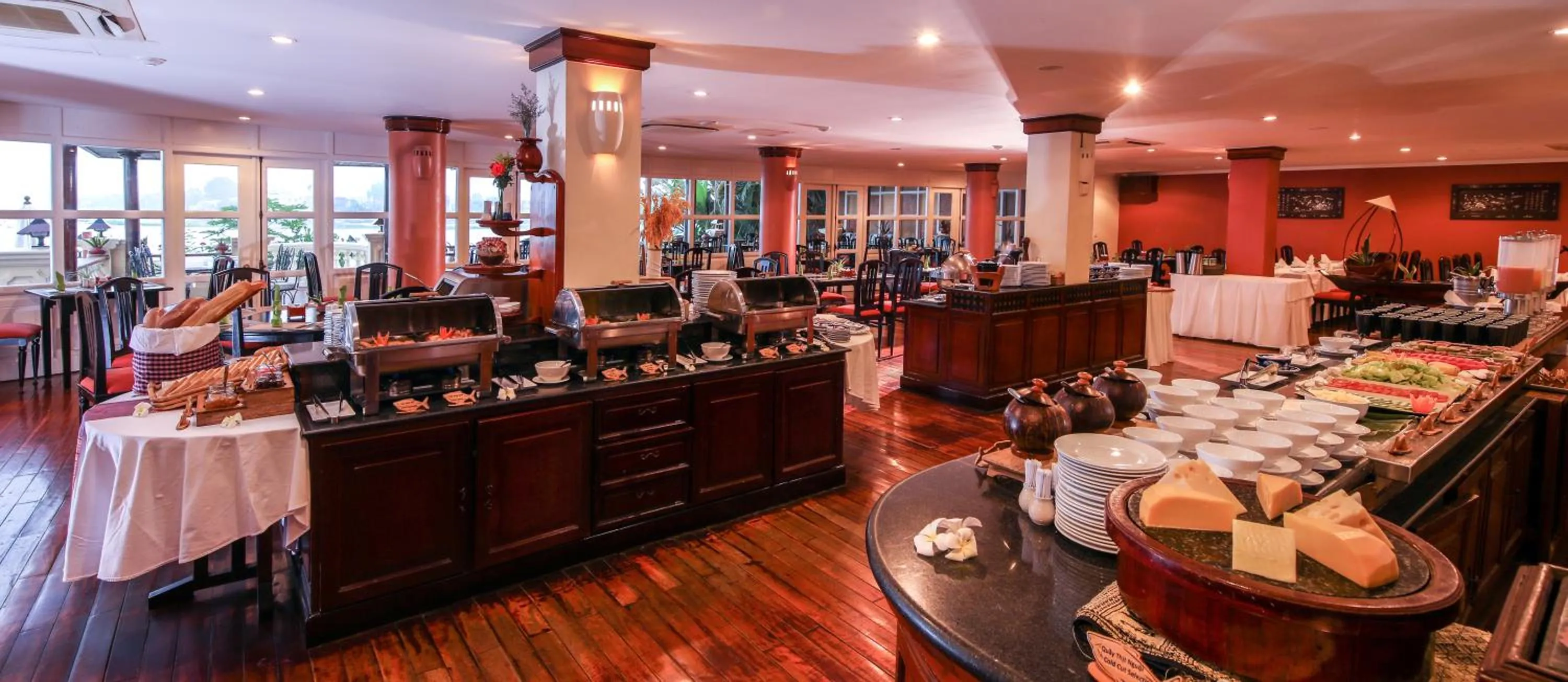 Buffet breakfast in Victoria Chau Doc Hotel