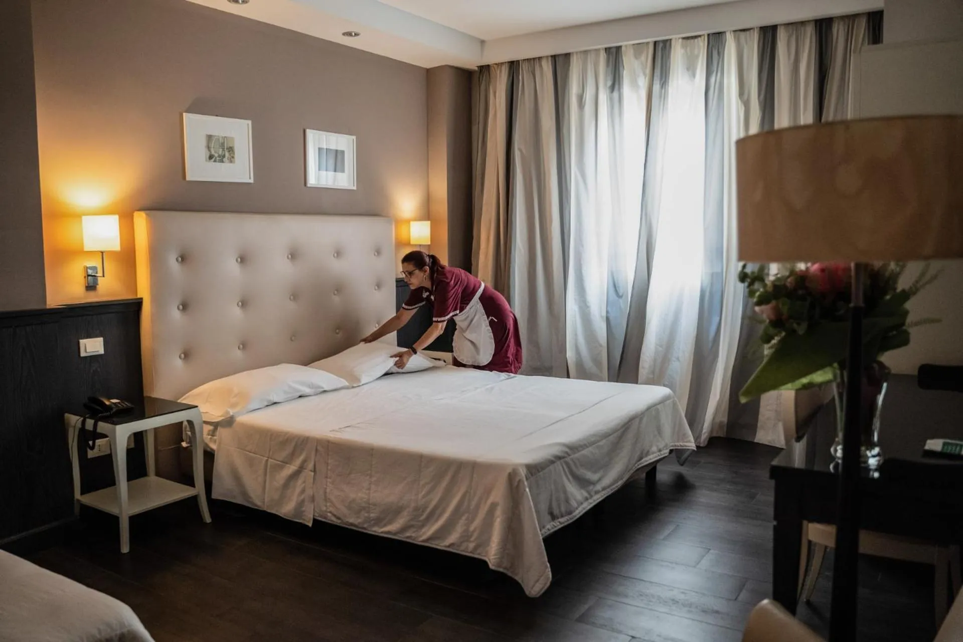 Bed in Hotel Mediterraneo