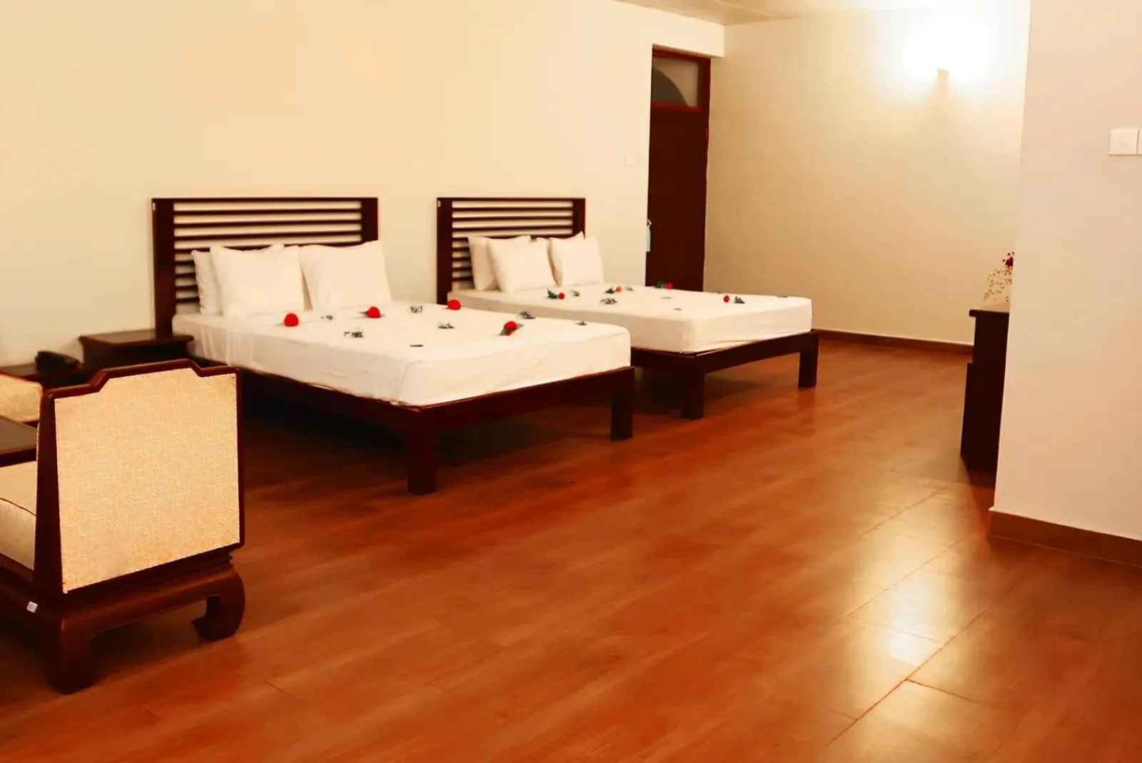 Bedroom, Bed in Hikkaduwa Beach Hotel - Valentines Day Special Packages Included in Room Rate