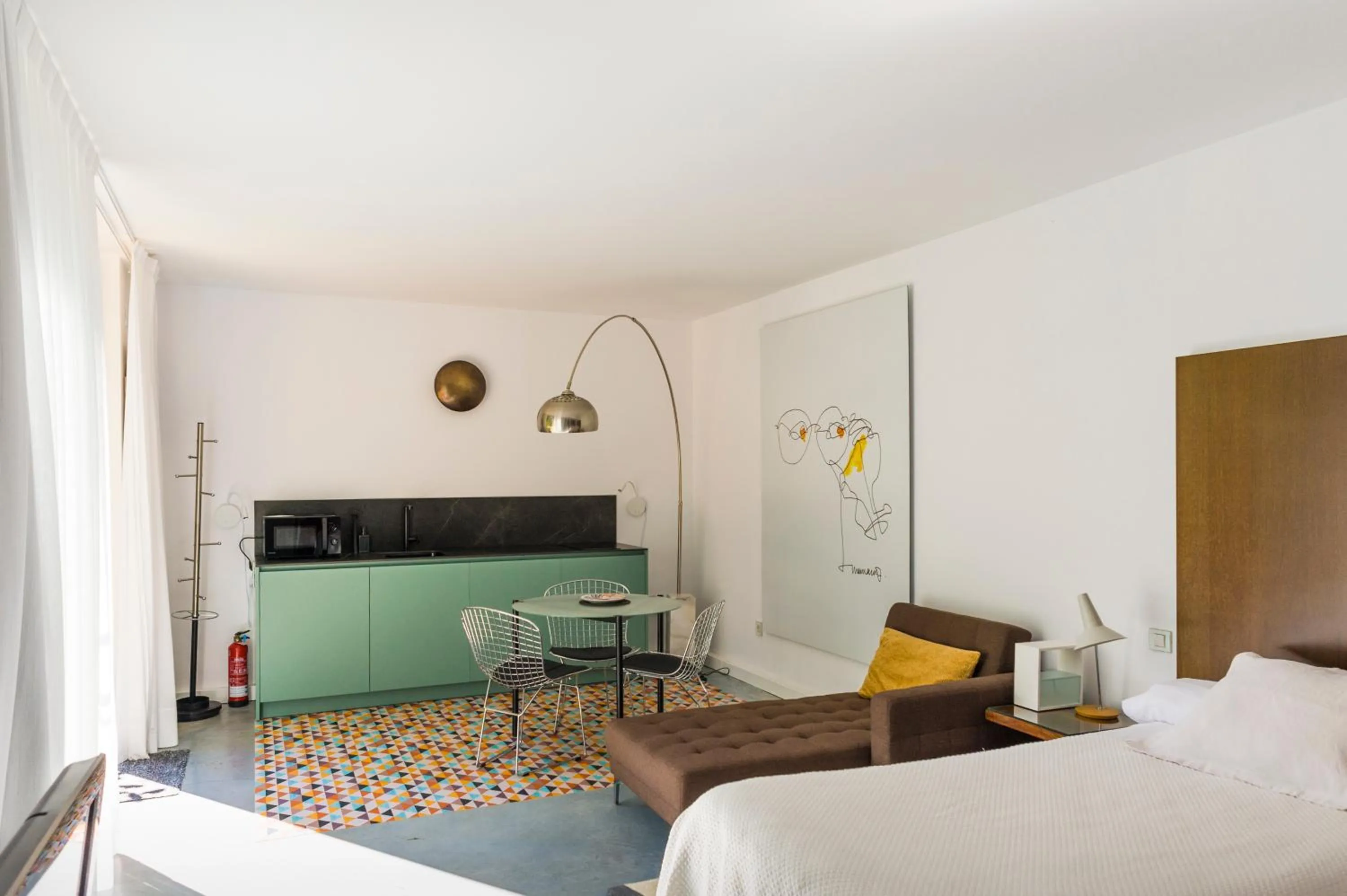 kitchen, Bed in La Posada