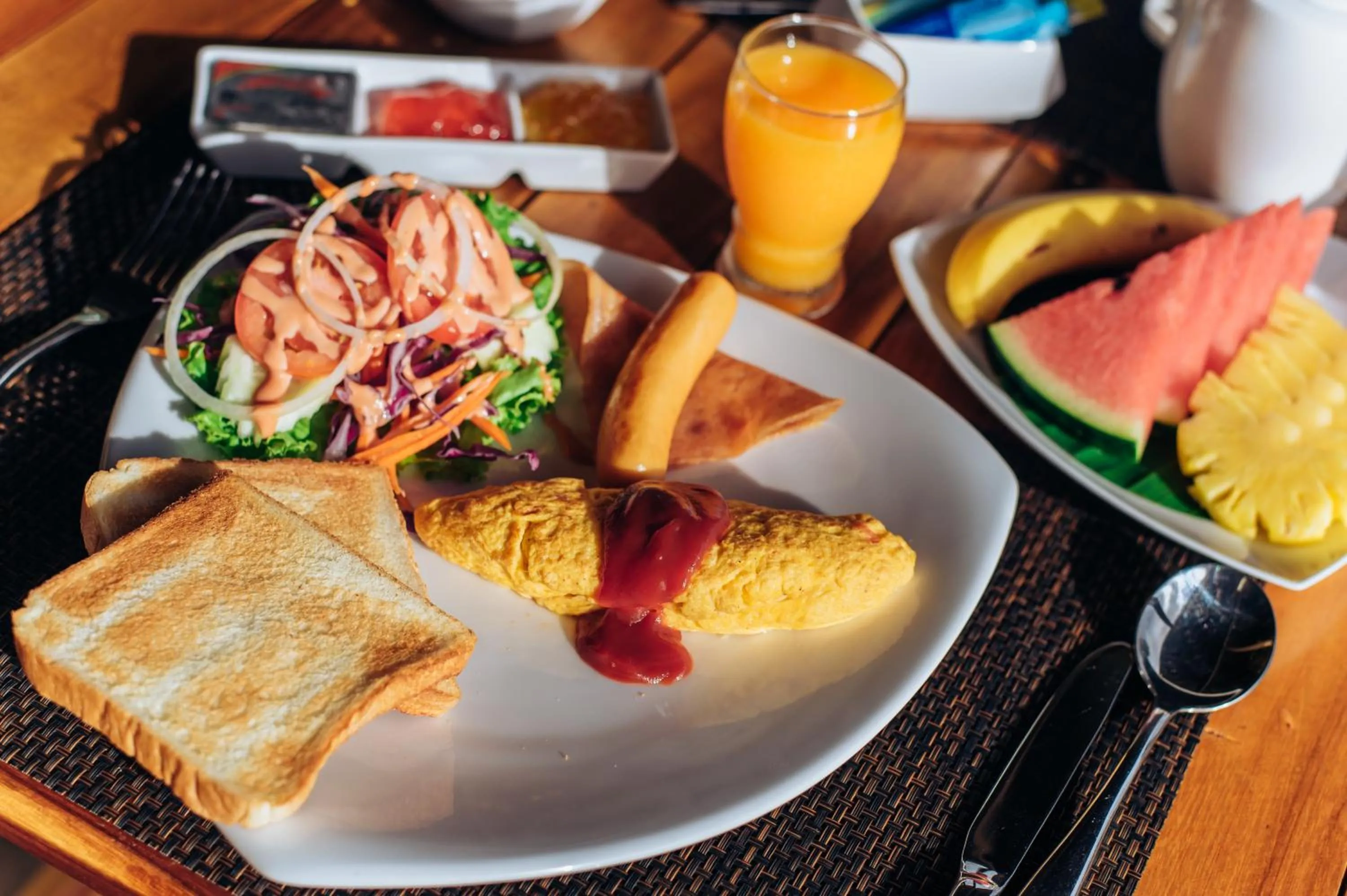 American breakfast in Koh Yao Yai Hillside Resort