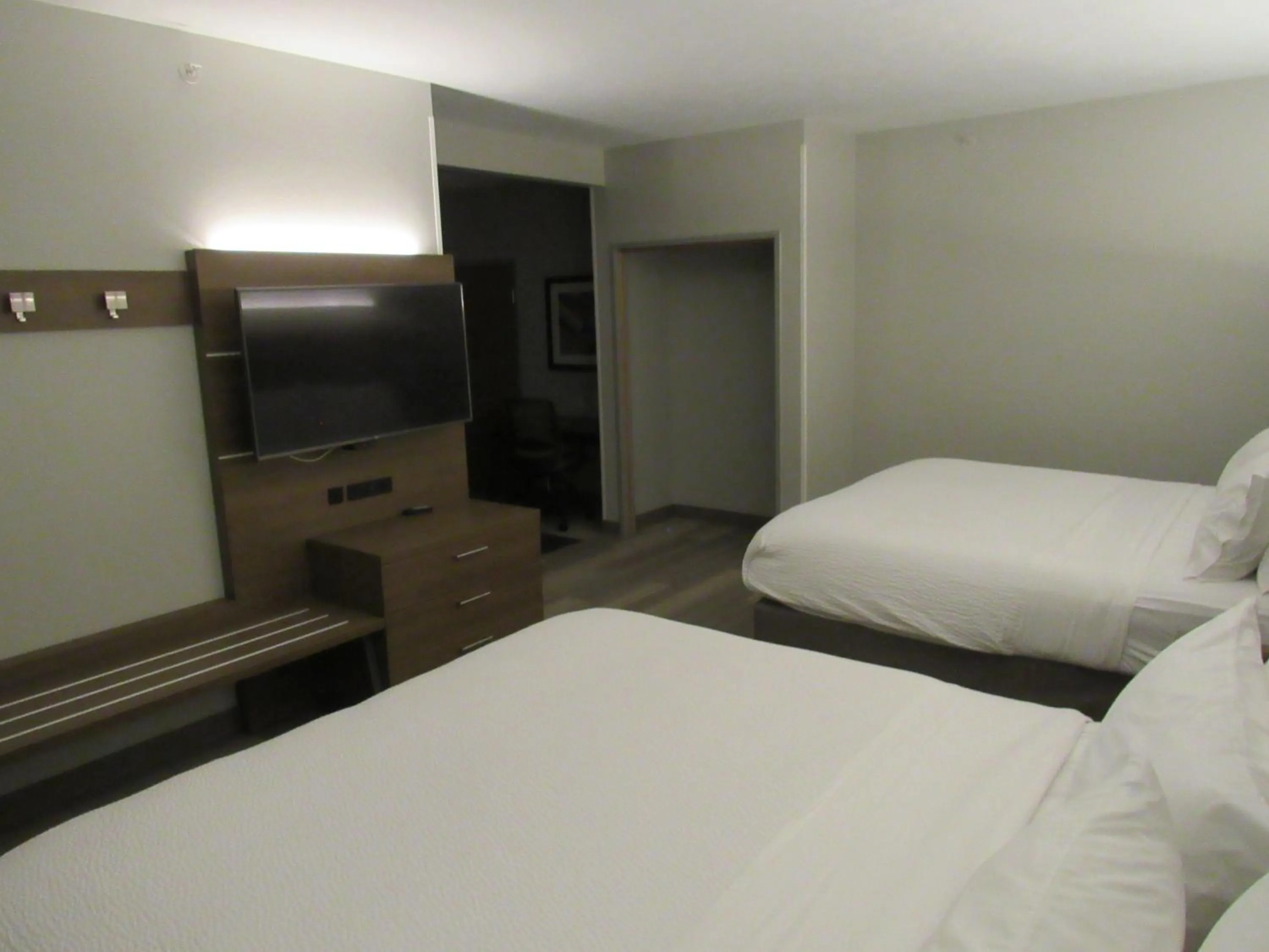 View (from property/room), Bed in Holiday Inn Express Hotel & Suites Lincoln South by IHG