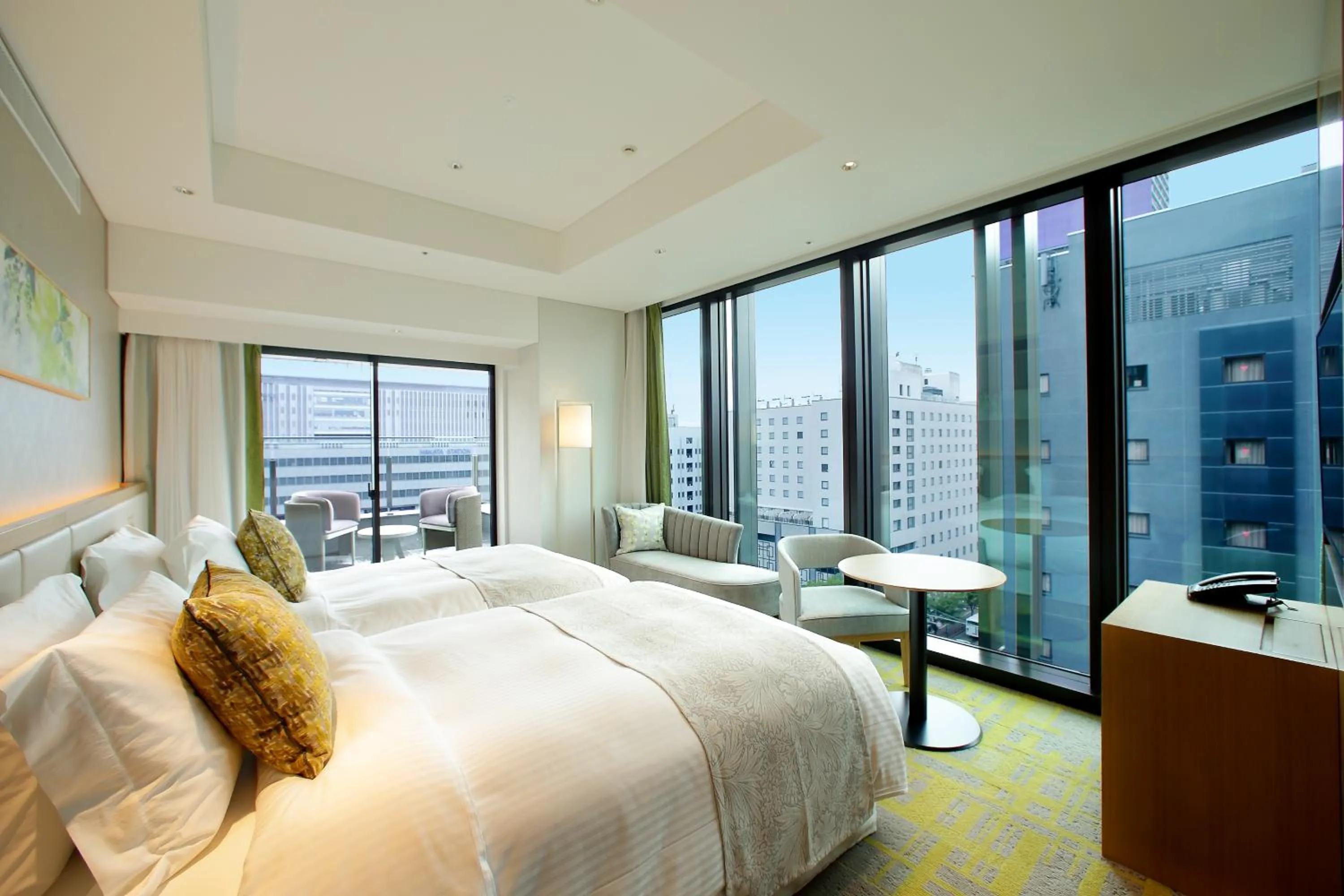 Photo of the whole room, Bed in Miyako Hotel Hakata