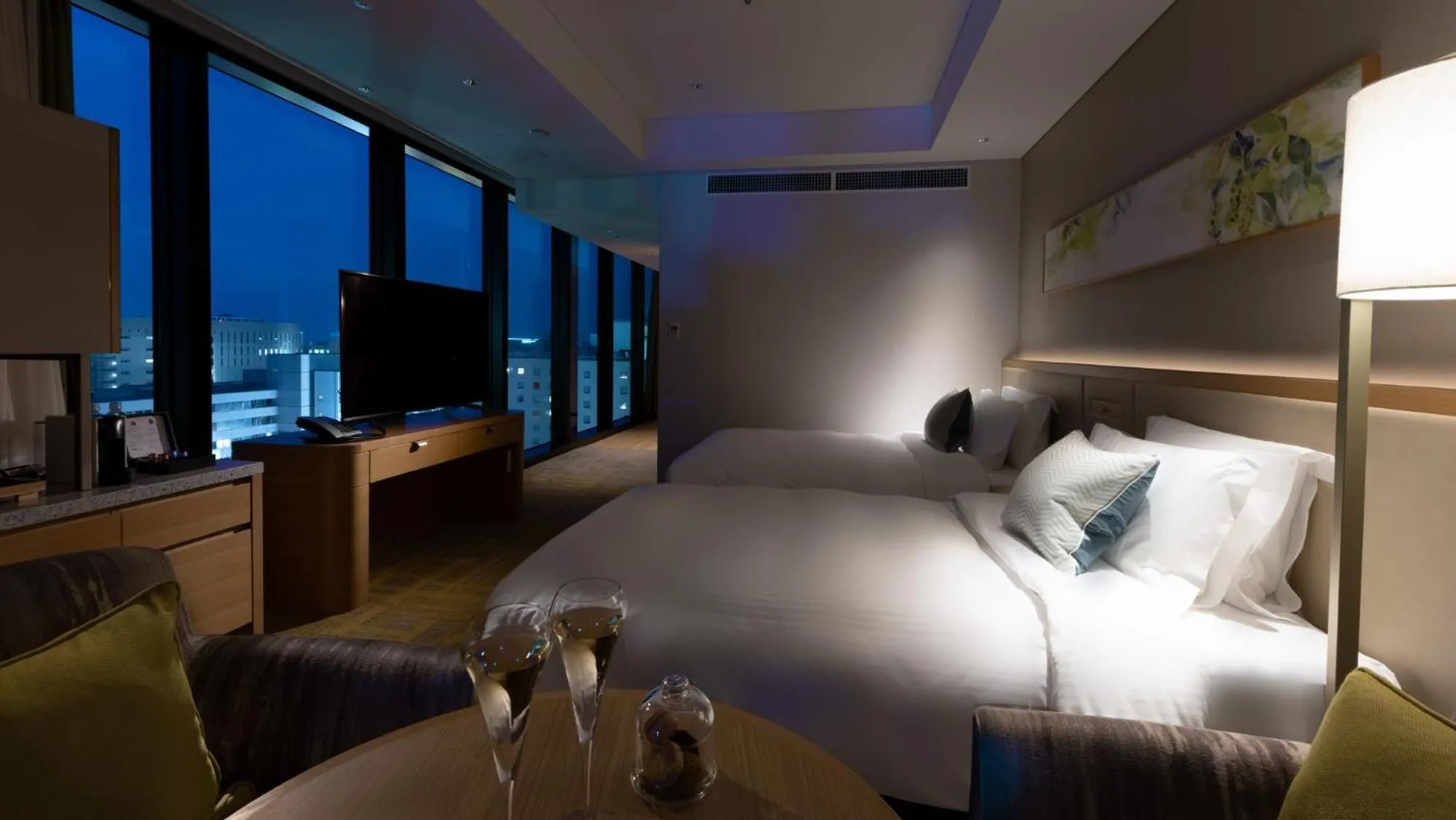 Photo of the whole room, Bed in Miyako Hotel Hakata