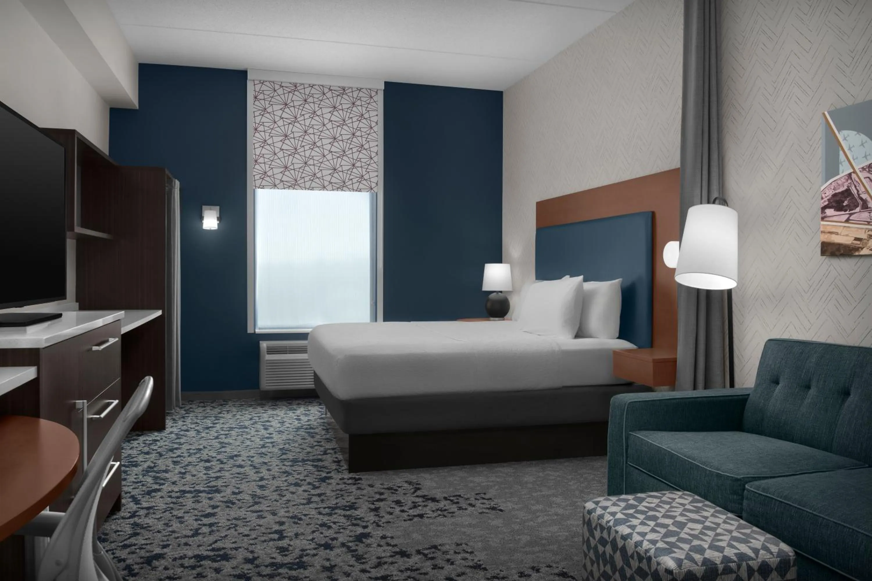 Bedroom, Bed in Home2 Suites by Hilton Arundel Mills BWI Airport