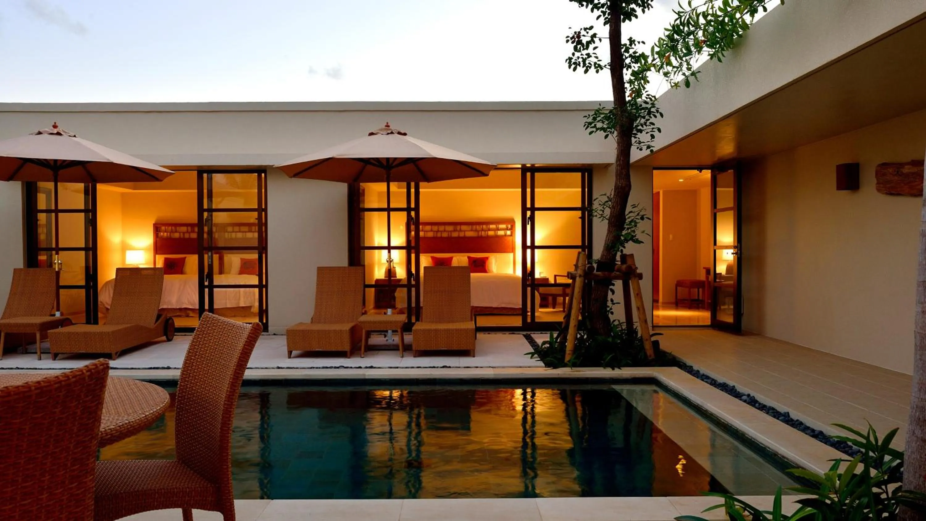 Patio in The Uza Terrace Beach Club Villas