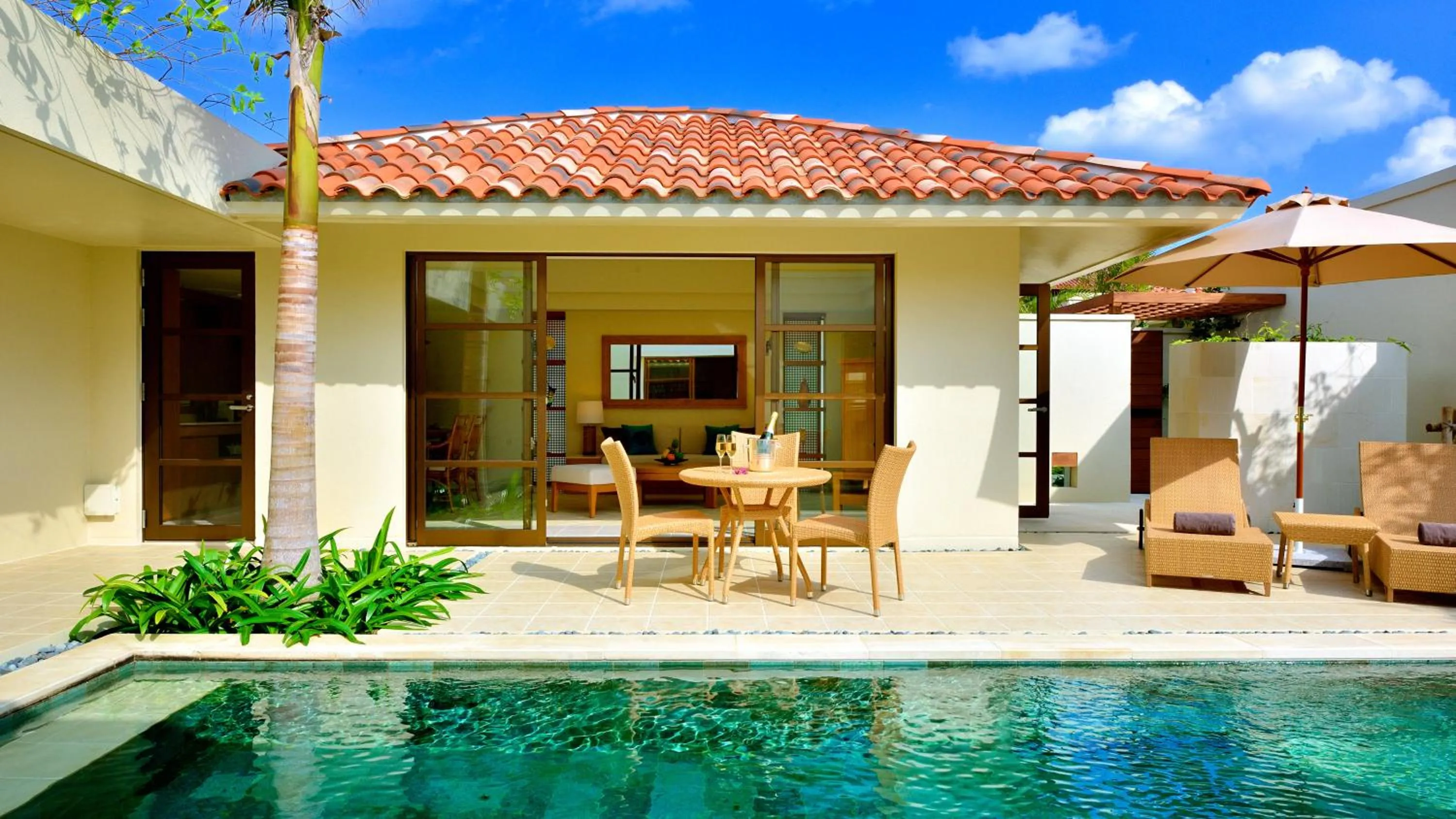 Patio in The Uza Terrace Beach Club Villas