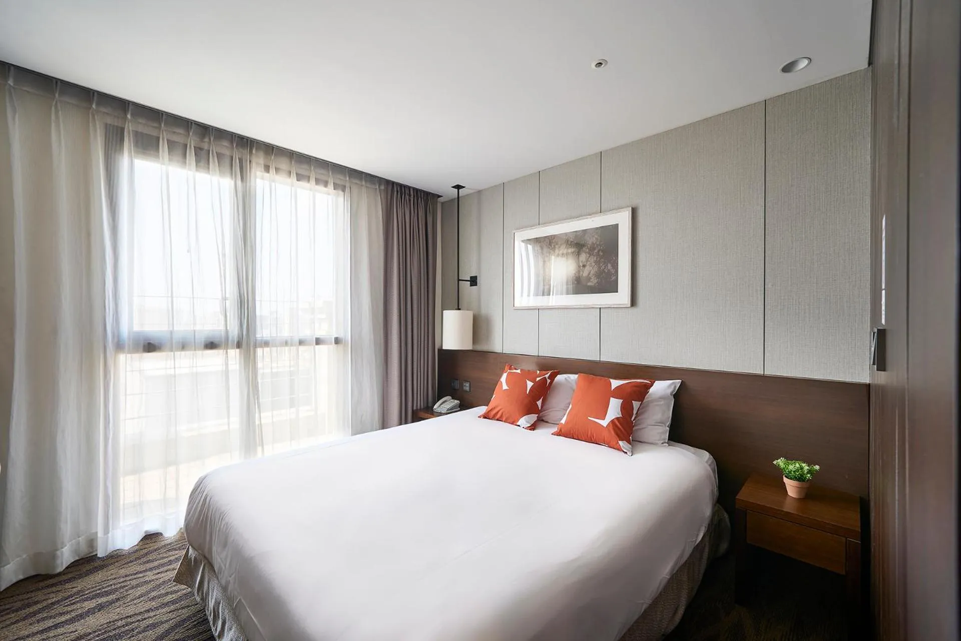 Bed in Jeju Central City Hotel