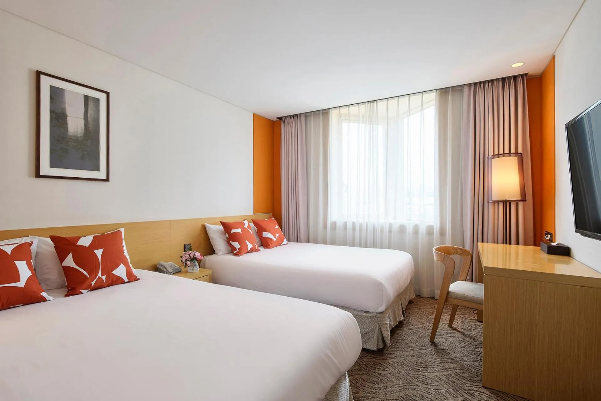 Bed in Jeju Central City Hotel