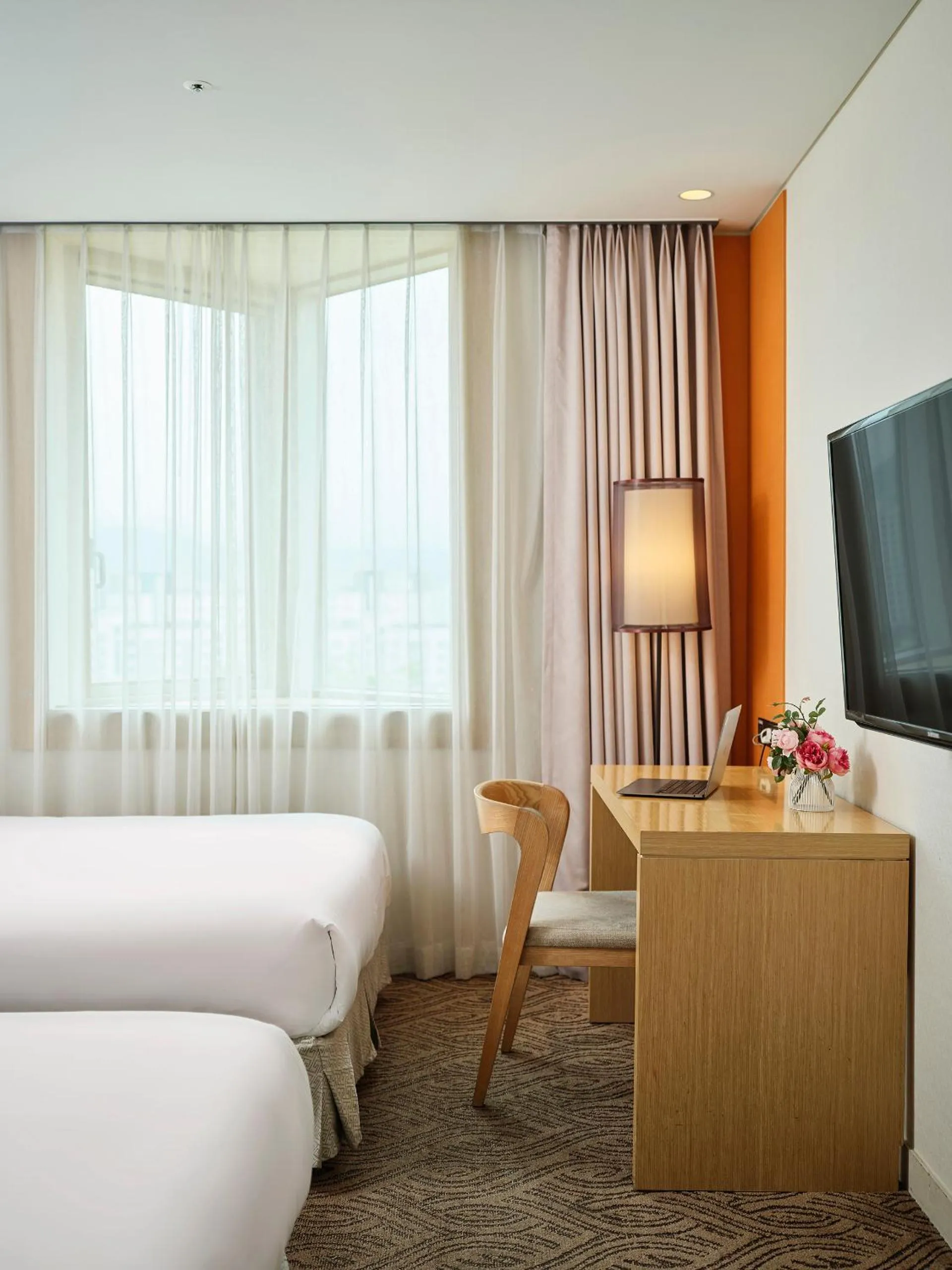 View (from property/room), Bed in Jeju Central City Hotel