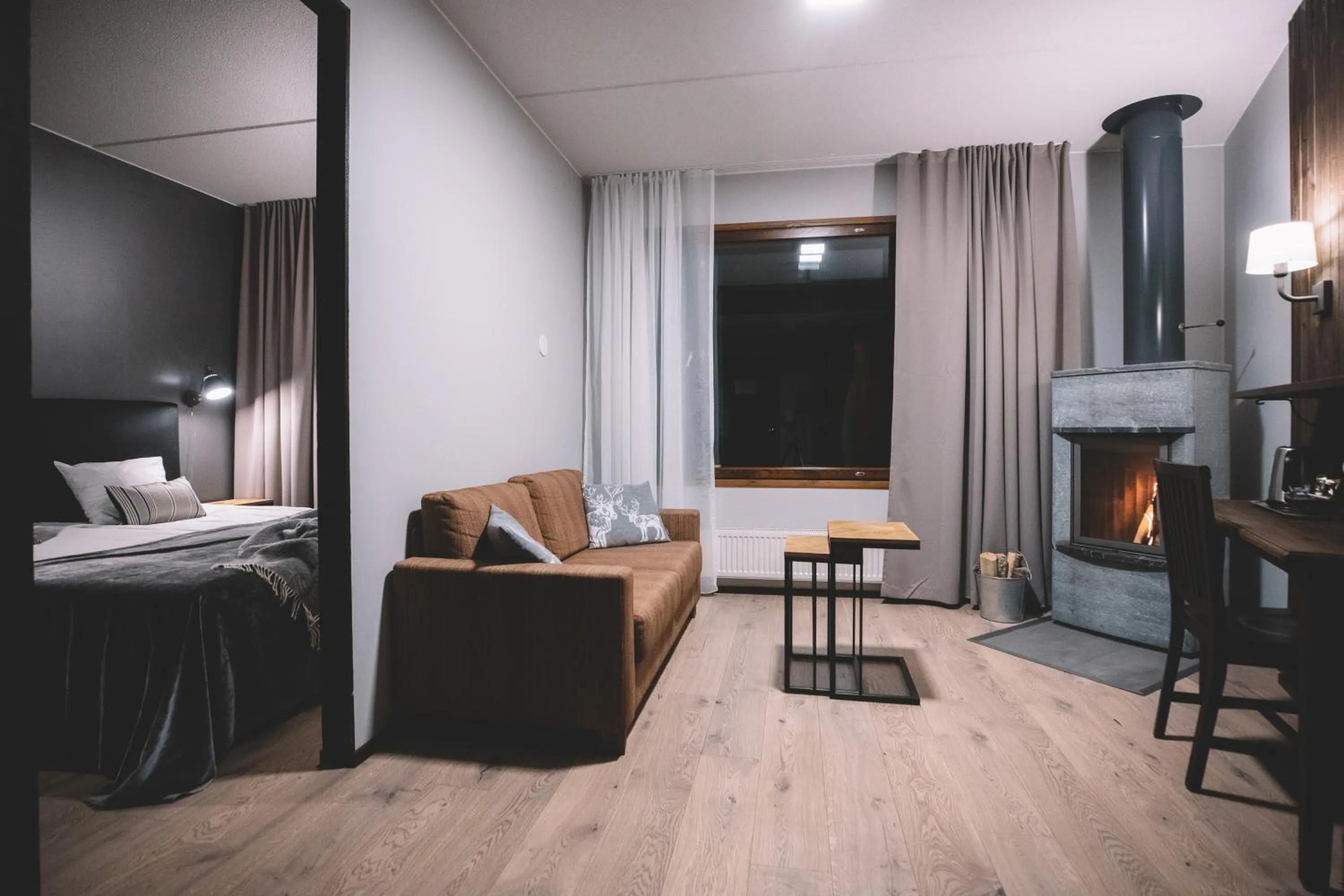 Bedroom, Bed in Santa's Hotel Aurora & Igloos