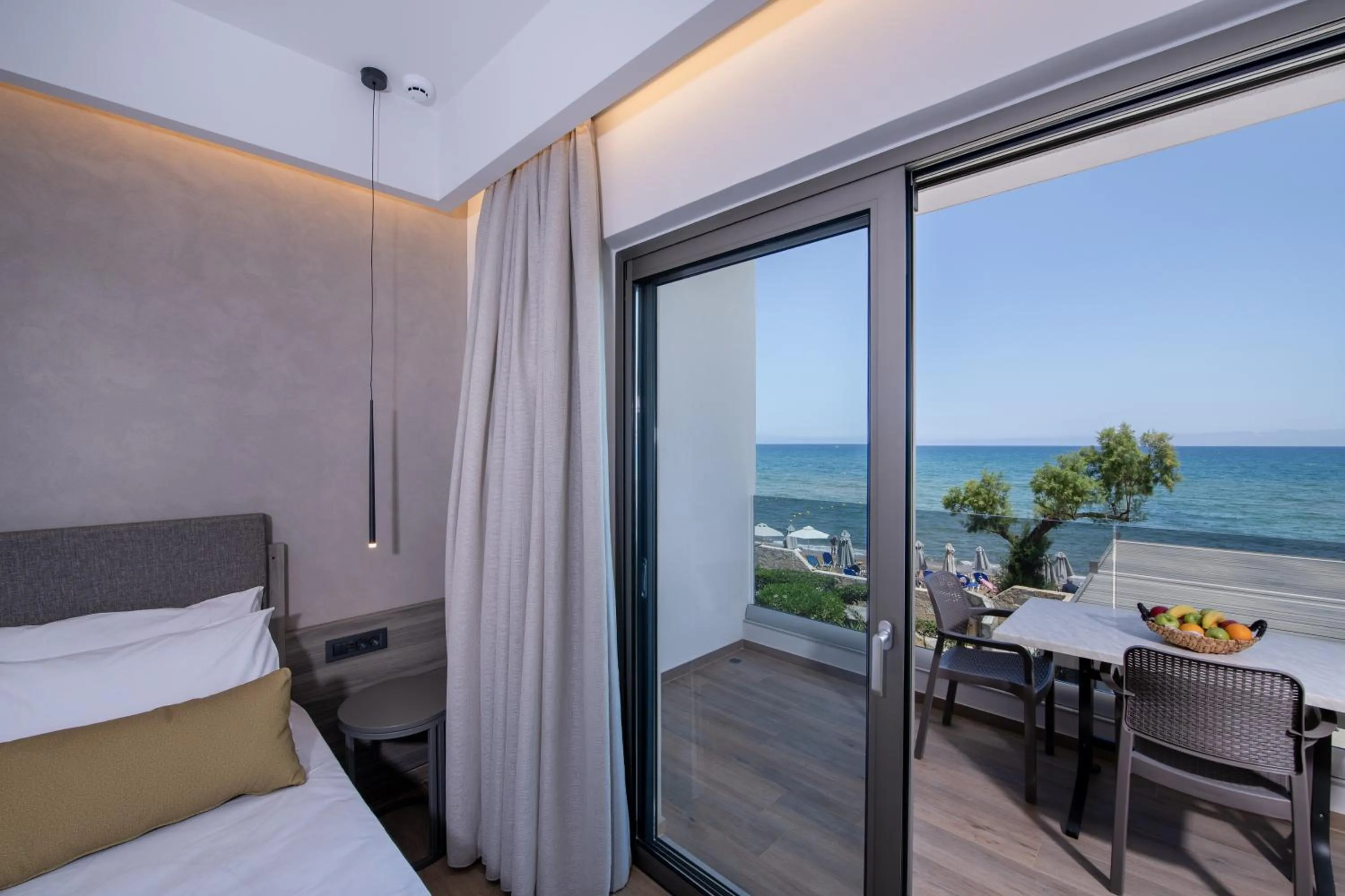 View (from property/room), Bed in Creta Palm Resort Hotel & Apartments