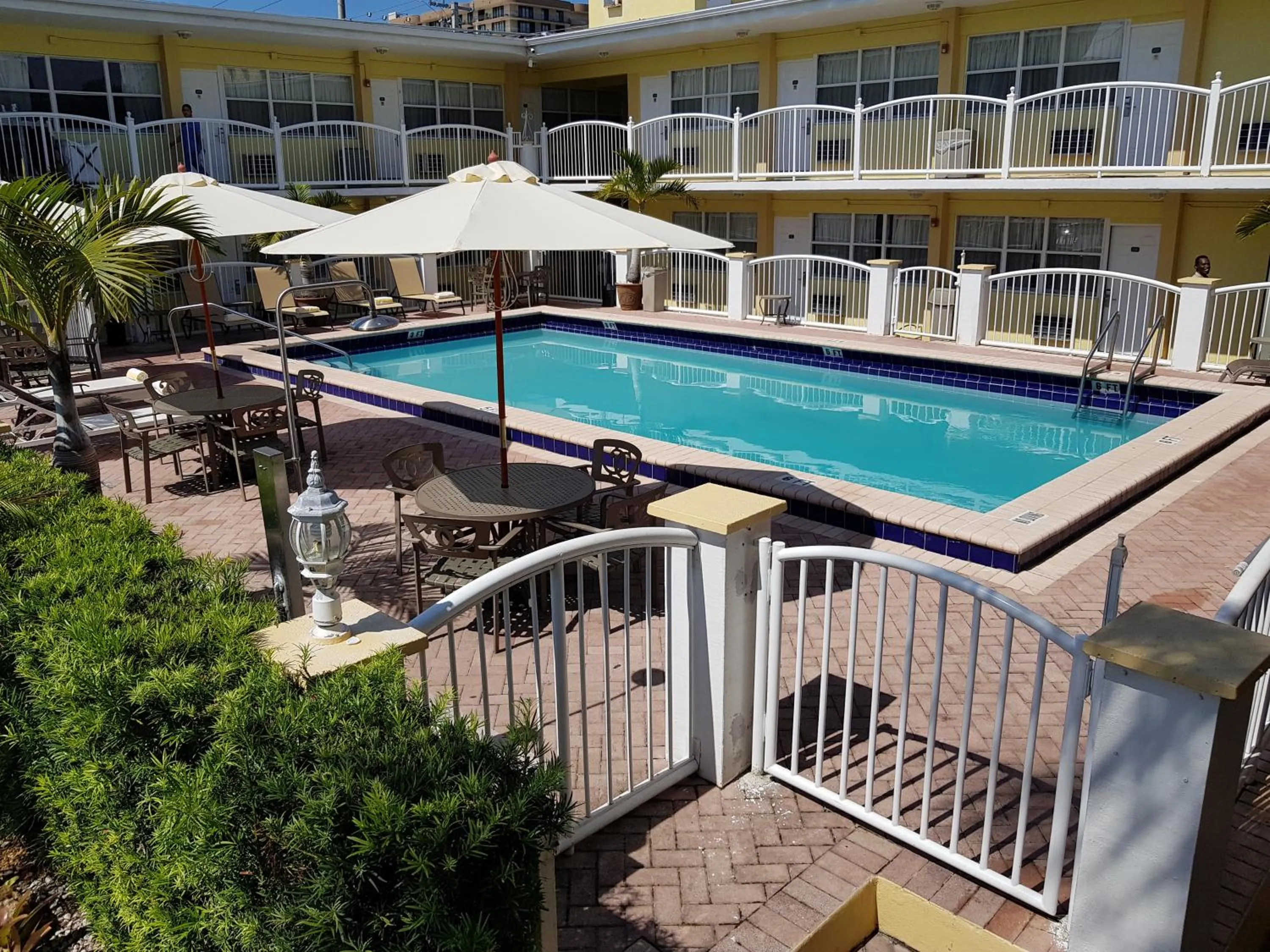 Pool view in Beach Place Hotel