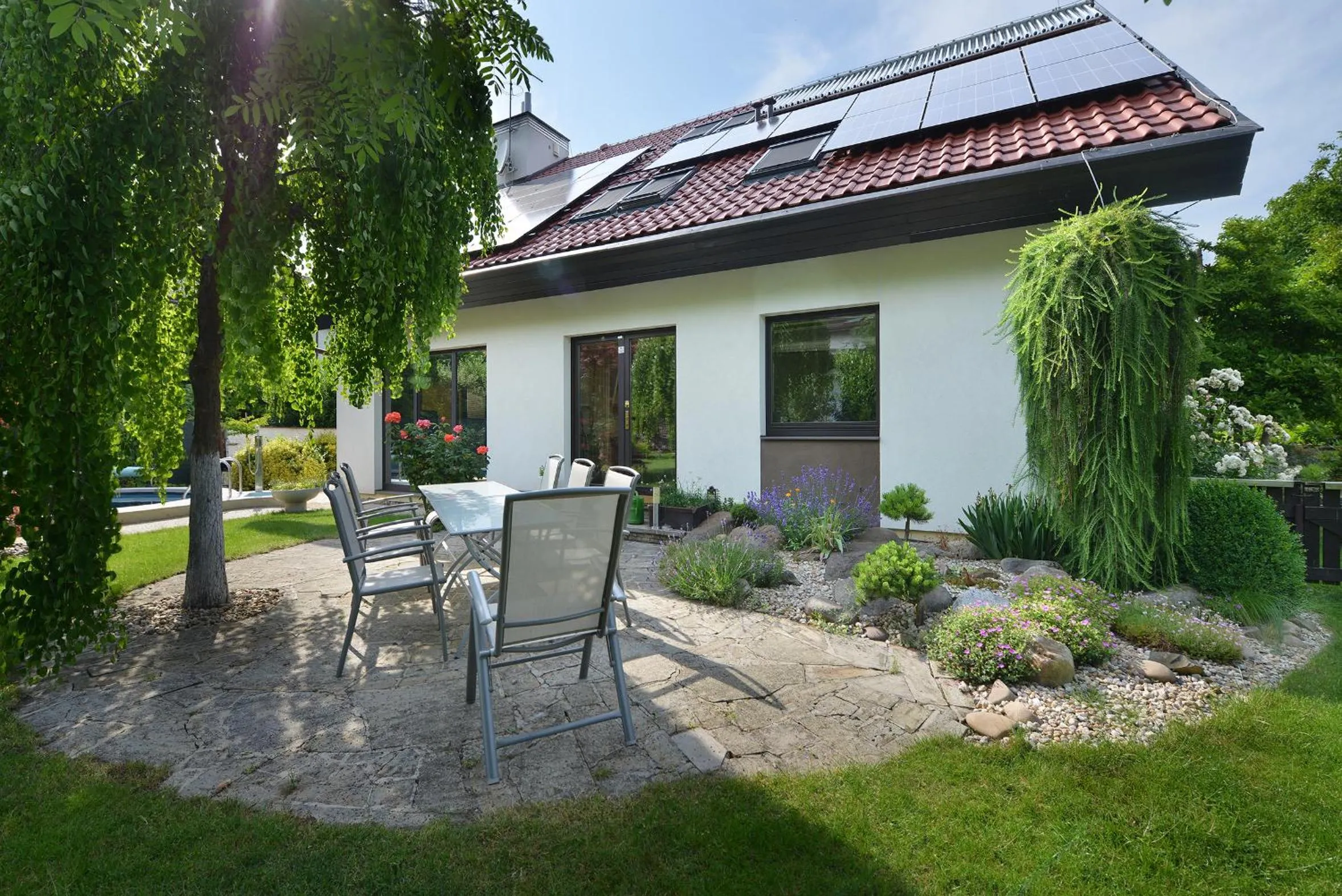 Garden view in A. V. Pension Praha