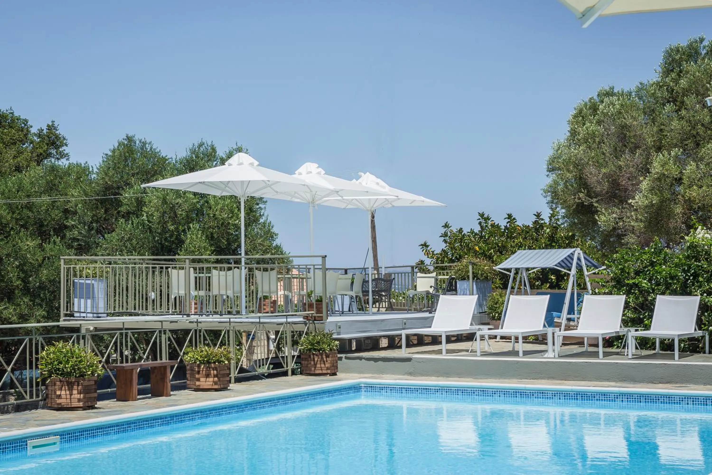 Swimming pool in Panorama Fanari studios and apartments