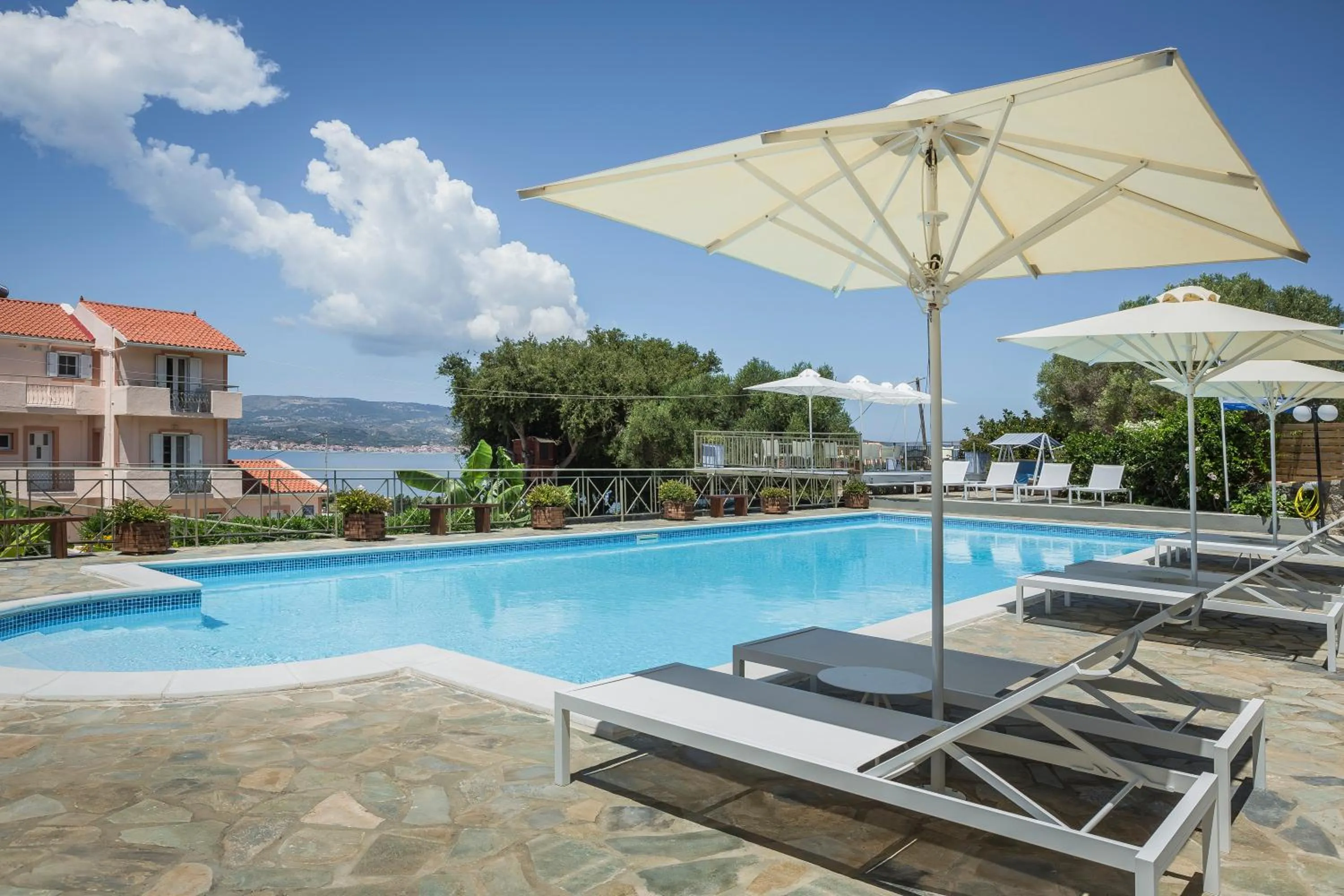 City view in Panorama Fanari studios and apartments