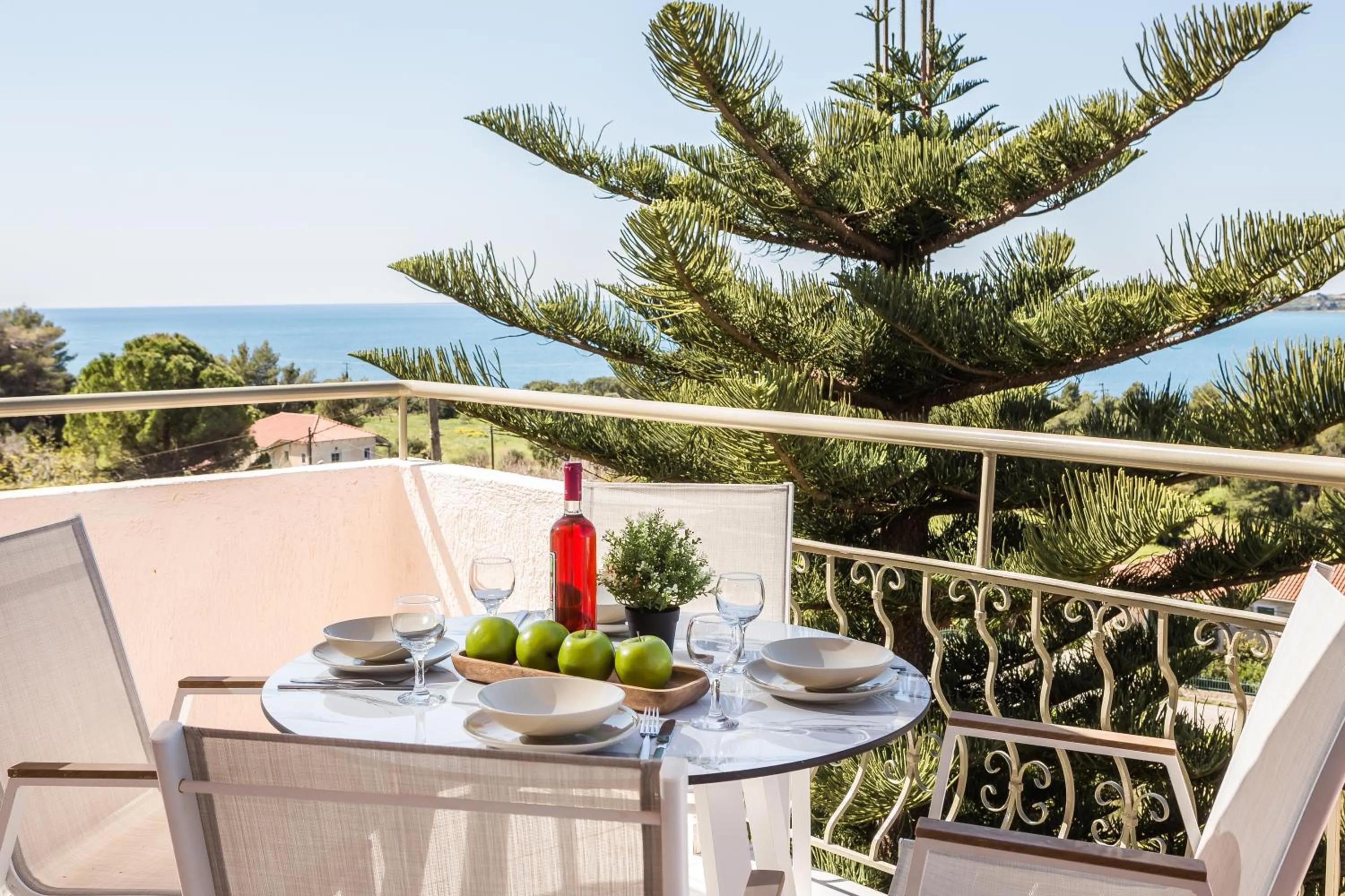 Balcony/Terrace in Panorama Fanari studios and apartments